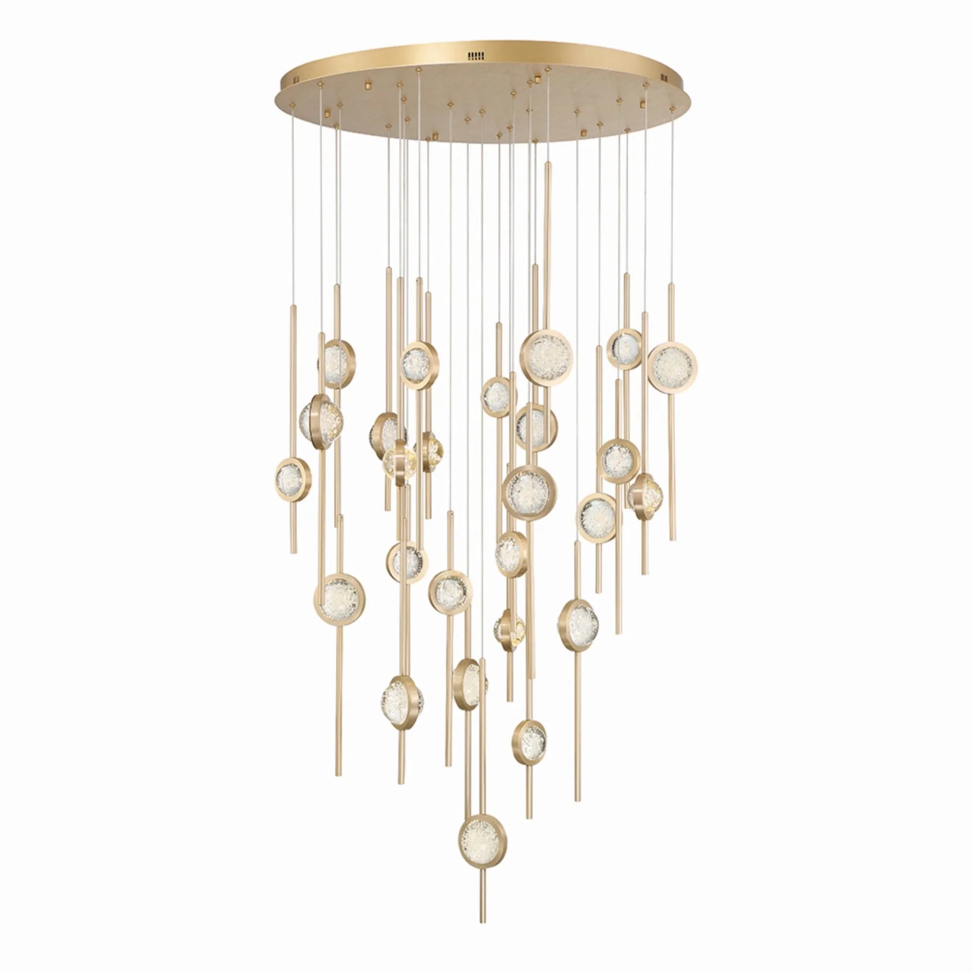 Barletta 26-Light 40" LED Grand Chandelier, Brass Finish - Bees Lighting