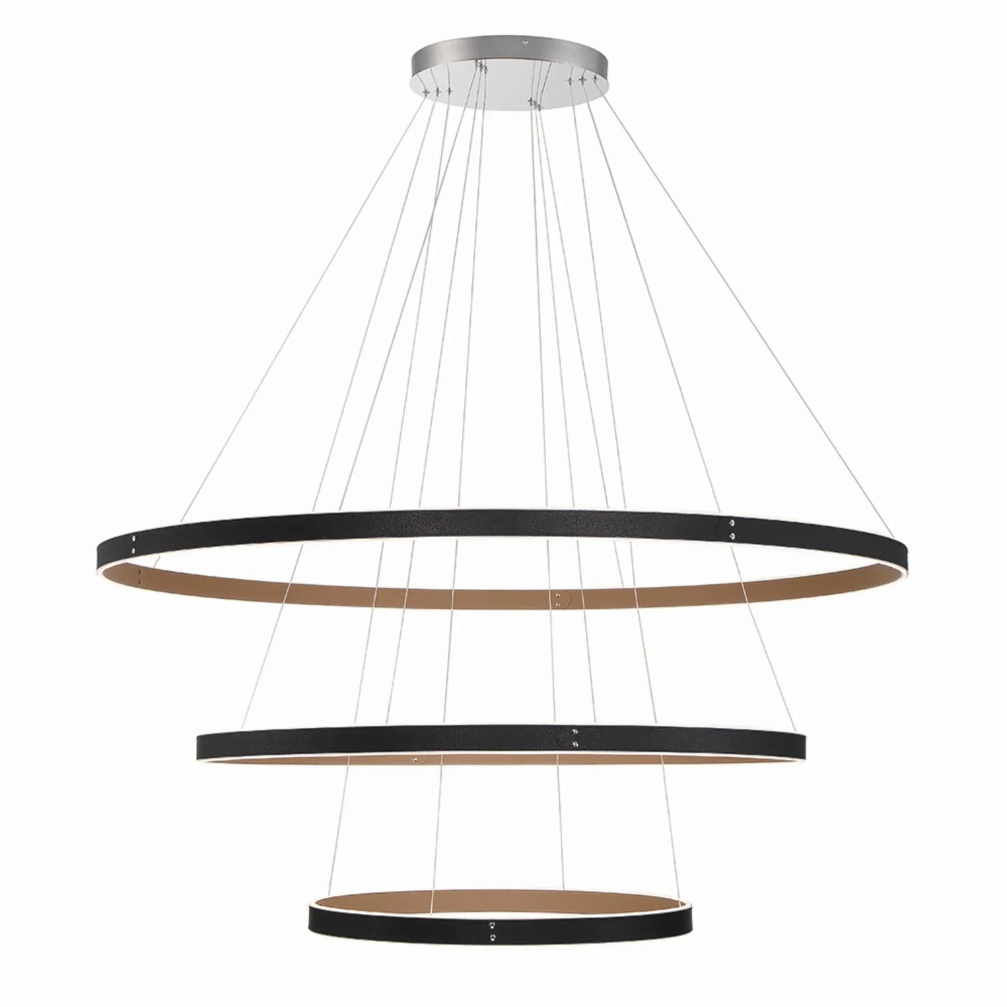 Verdura 3-Tiers 60" LED Grand Chandelier, Black Finish - Bees Lighting