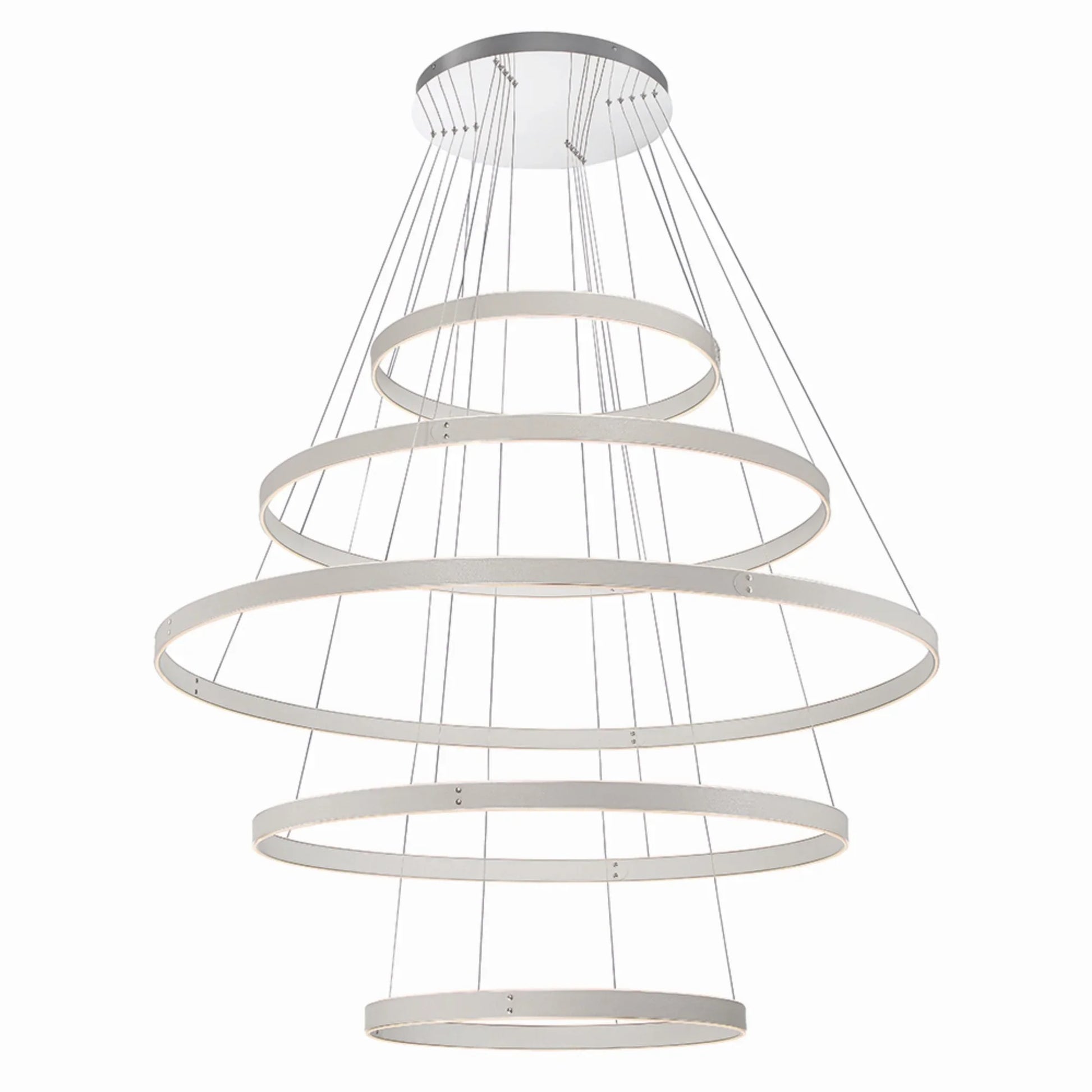 Verdura 5-Tiers 60" LED Grand Chandelier, Grey Finish - Bees Lighting