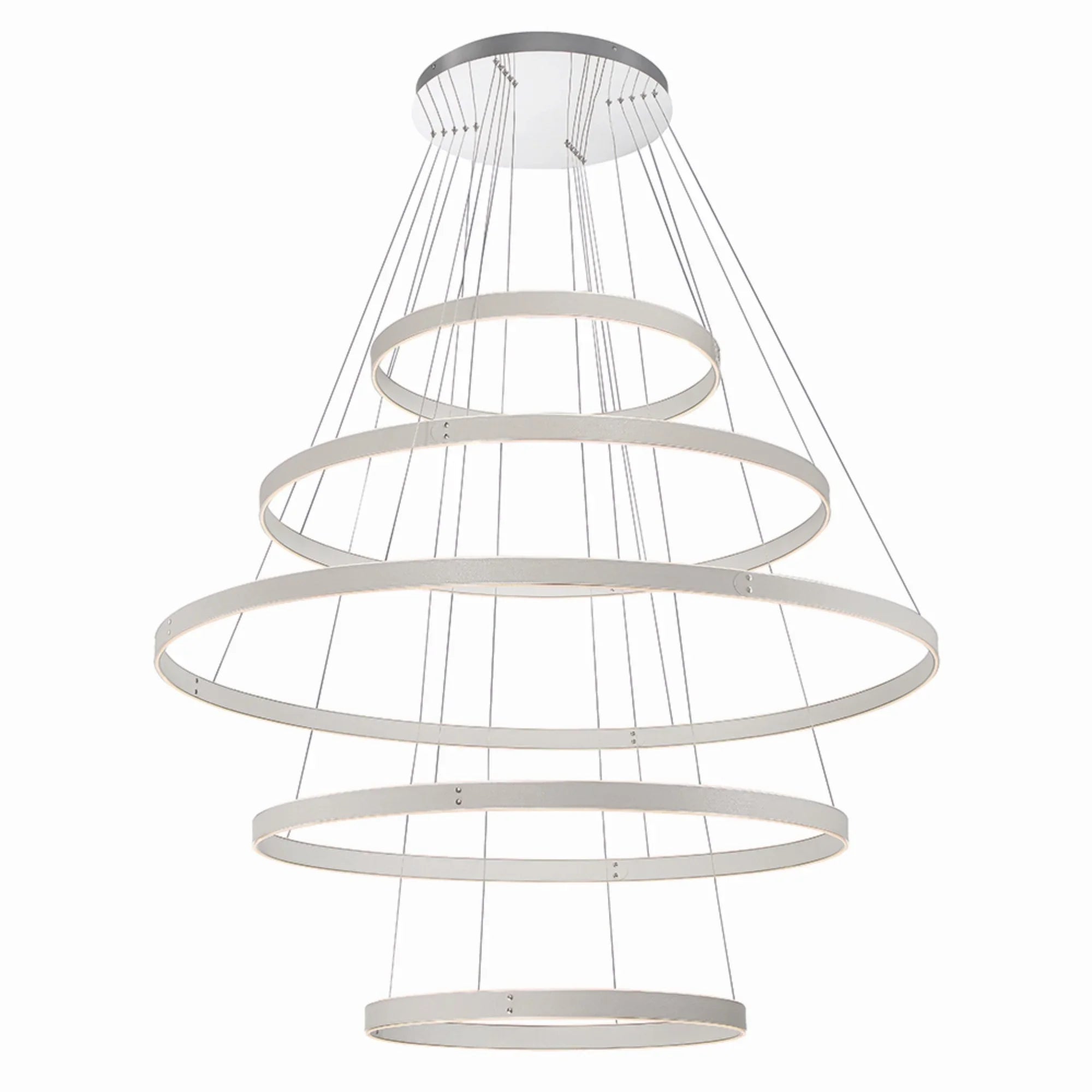 Verdura 5-Tiers 60" LED Grand Chandelier, Grey Finish - Bees Lighting