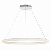 Sassi 48" LED Chandelier, Chrome Finish with Crystals - Bees Lighting