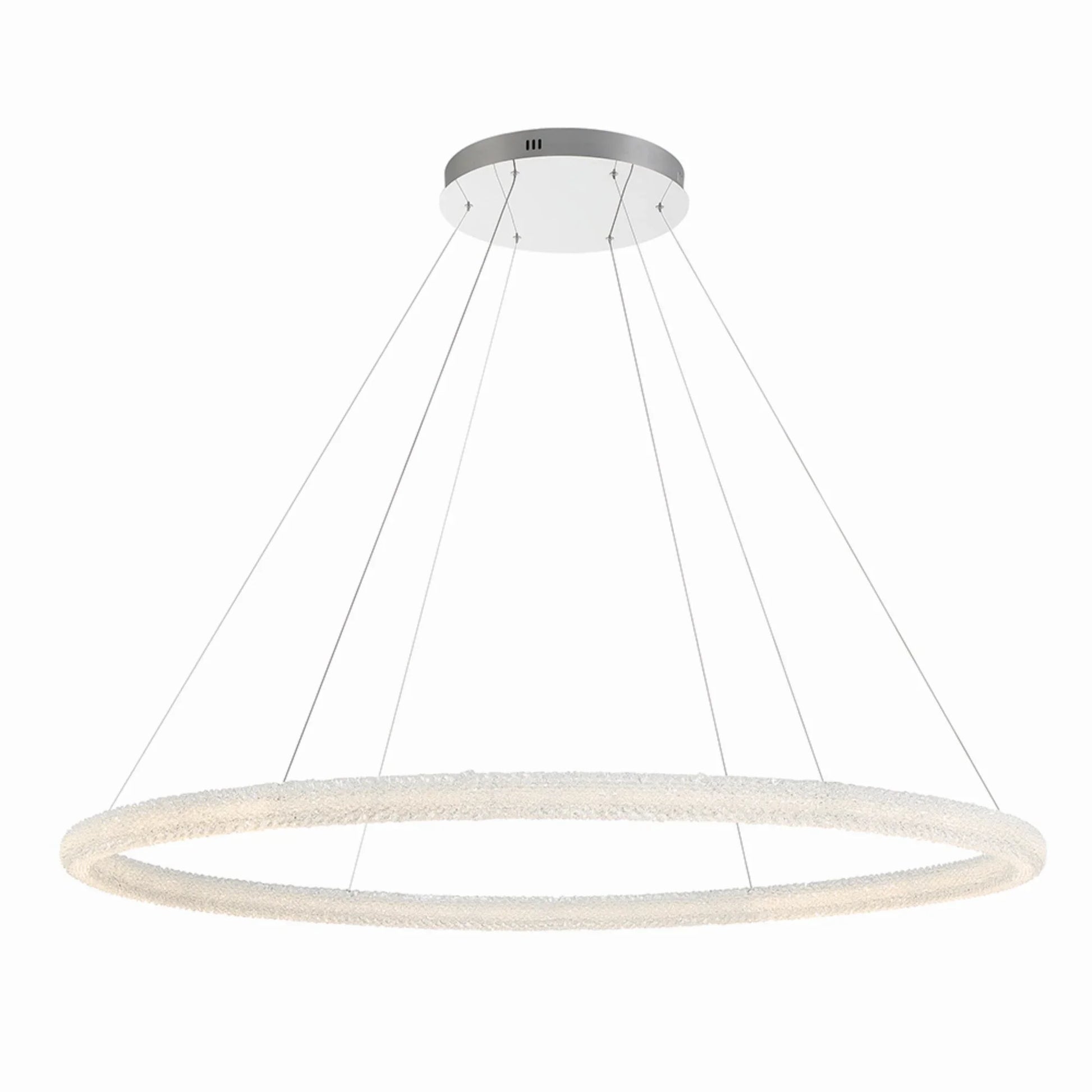 Sassi 60" LED Grand Chandelier, Chrome Finish with Crystals - Bees Lighting