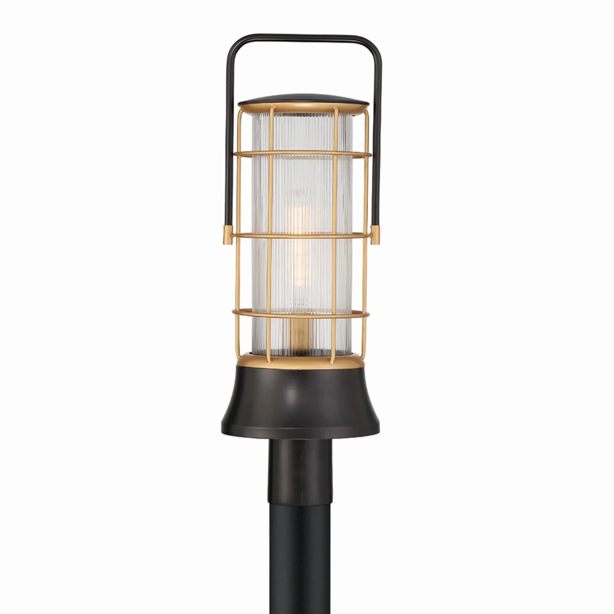 Rivamar 23" Outdoor Post/Pier Head, Gold & Black Finish - Bees Lighting