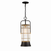 Rivamar 23" Outdoor Pendant, Gold & Black Finish - Bees Lighting