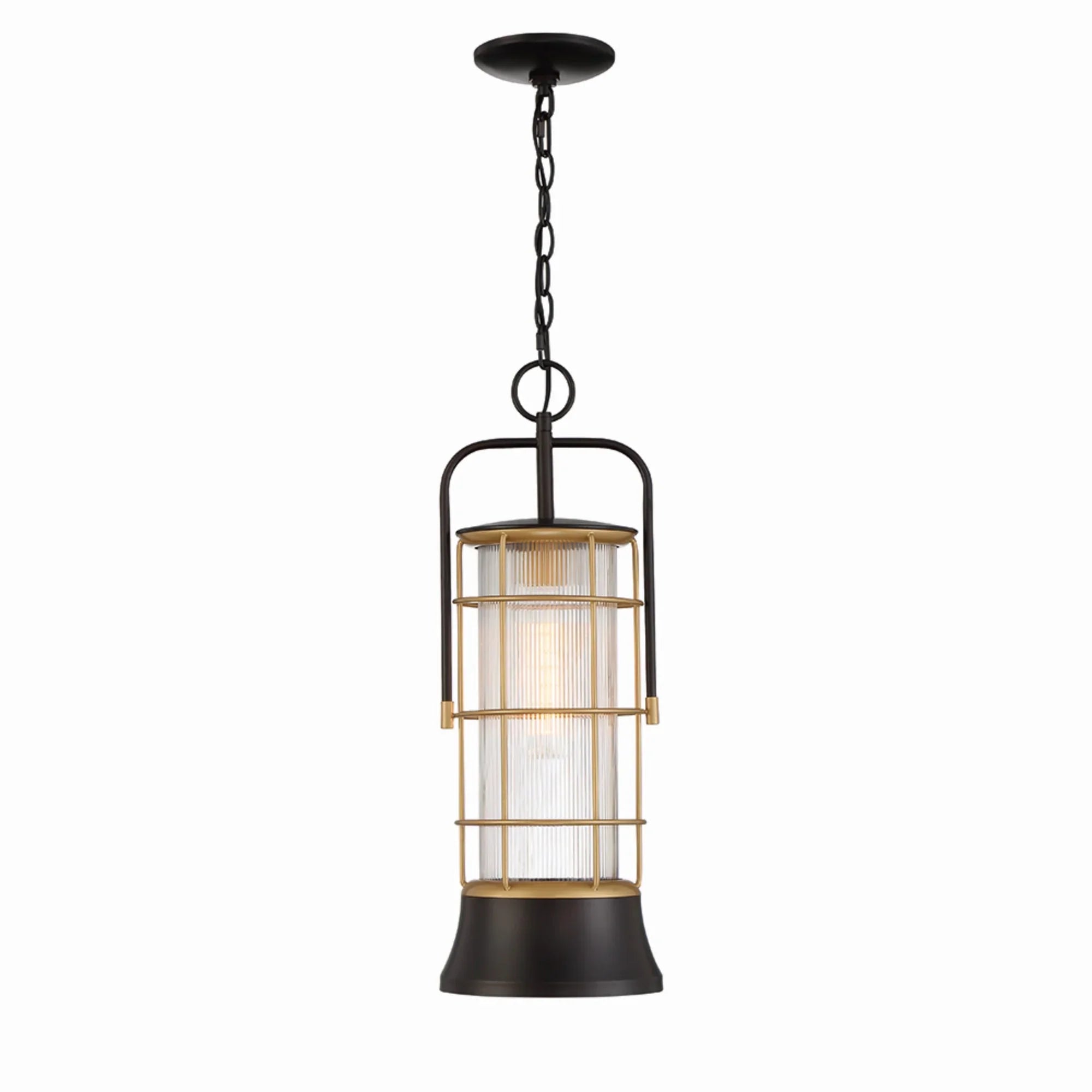 Rivamar 23" Outdoor Pendant, Gold & Black Finish - Bees Lighting