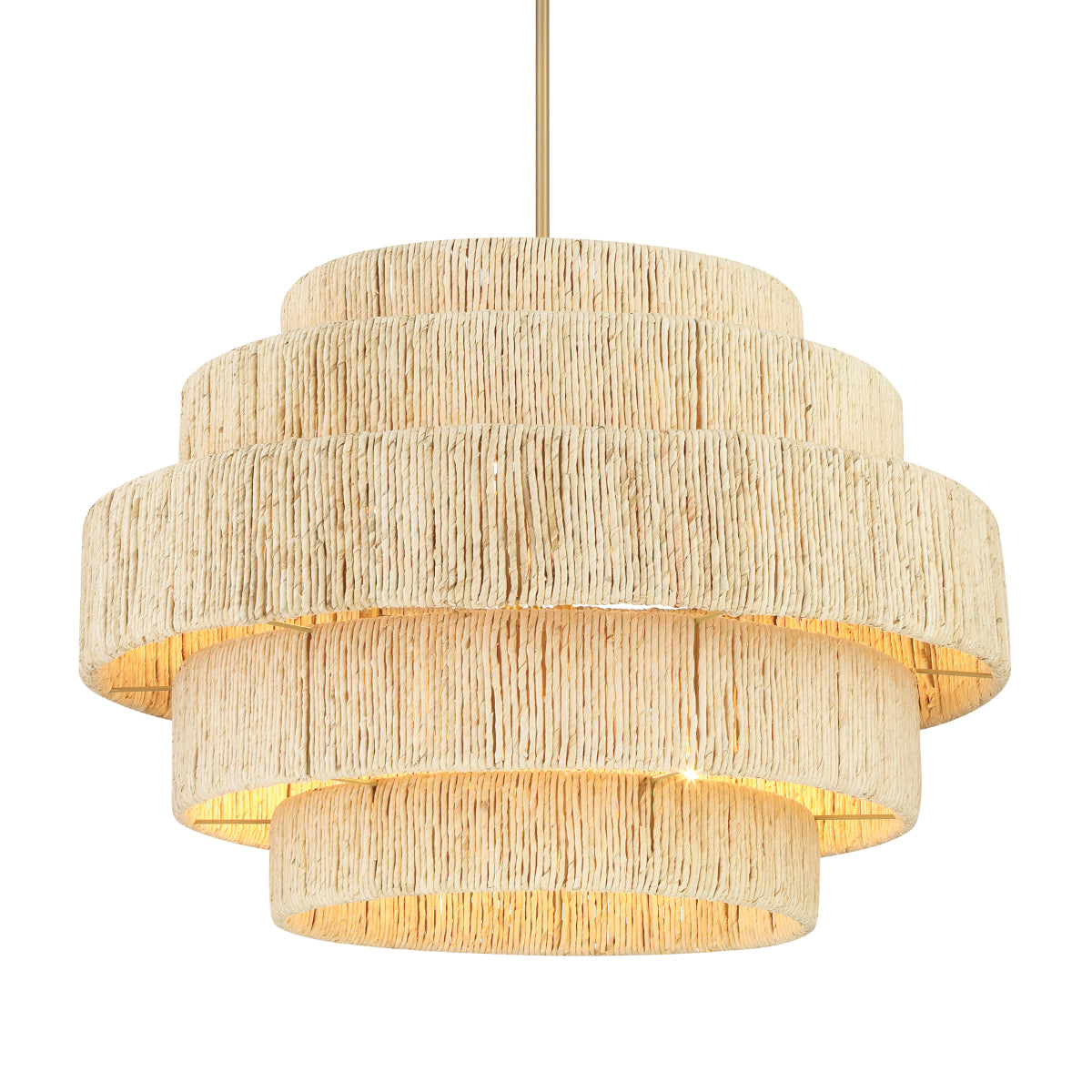 Caviana 31" 6 Lights Pendant Light Brass Finish - Bees Lighting