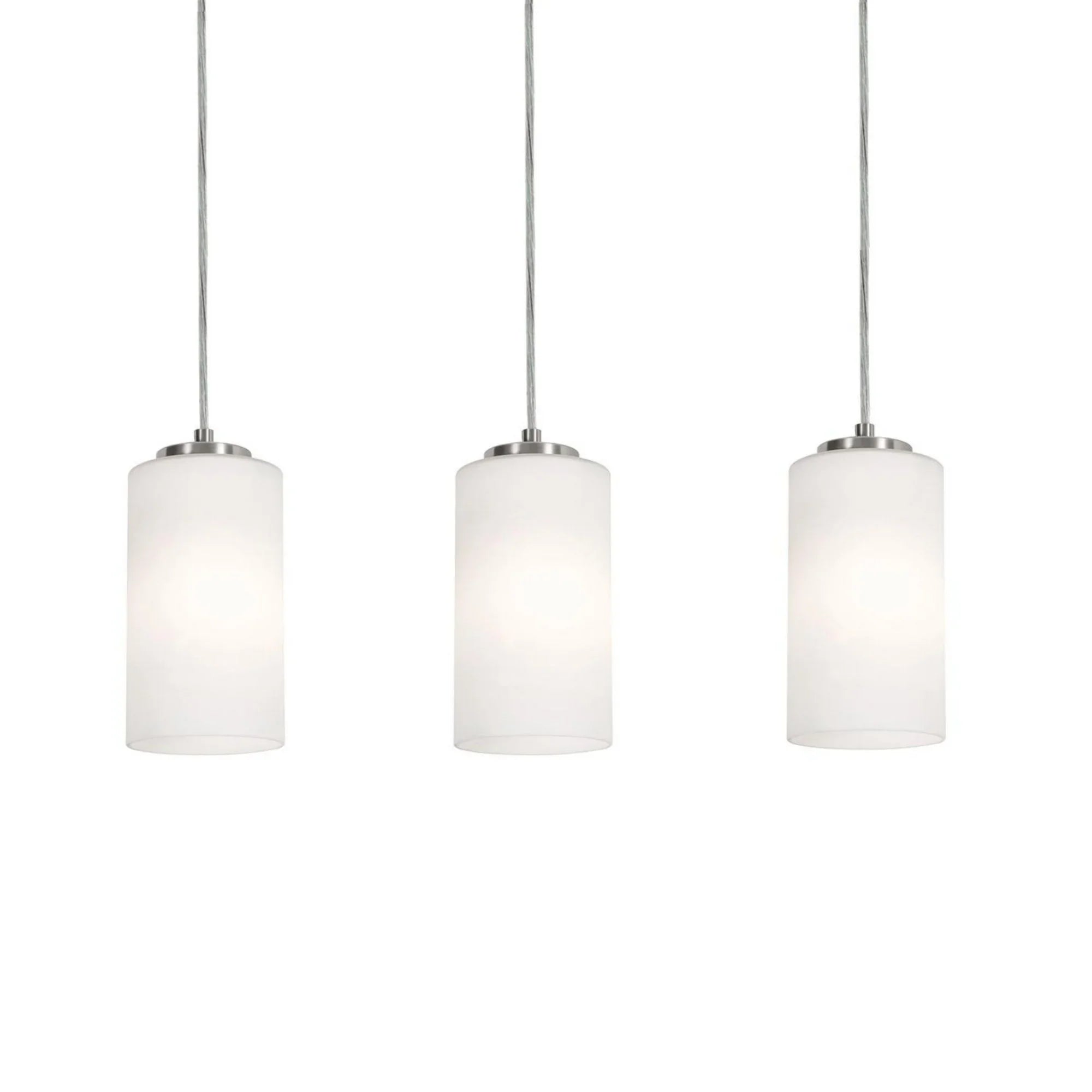 Leo 36" 3-Light Linear Pendant, Satin Nickel Finish - Bees Lighting