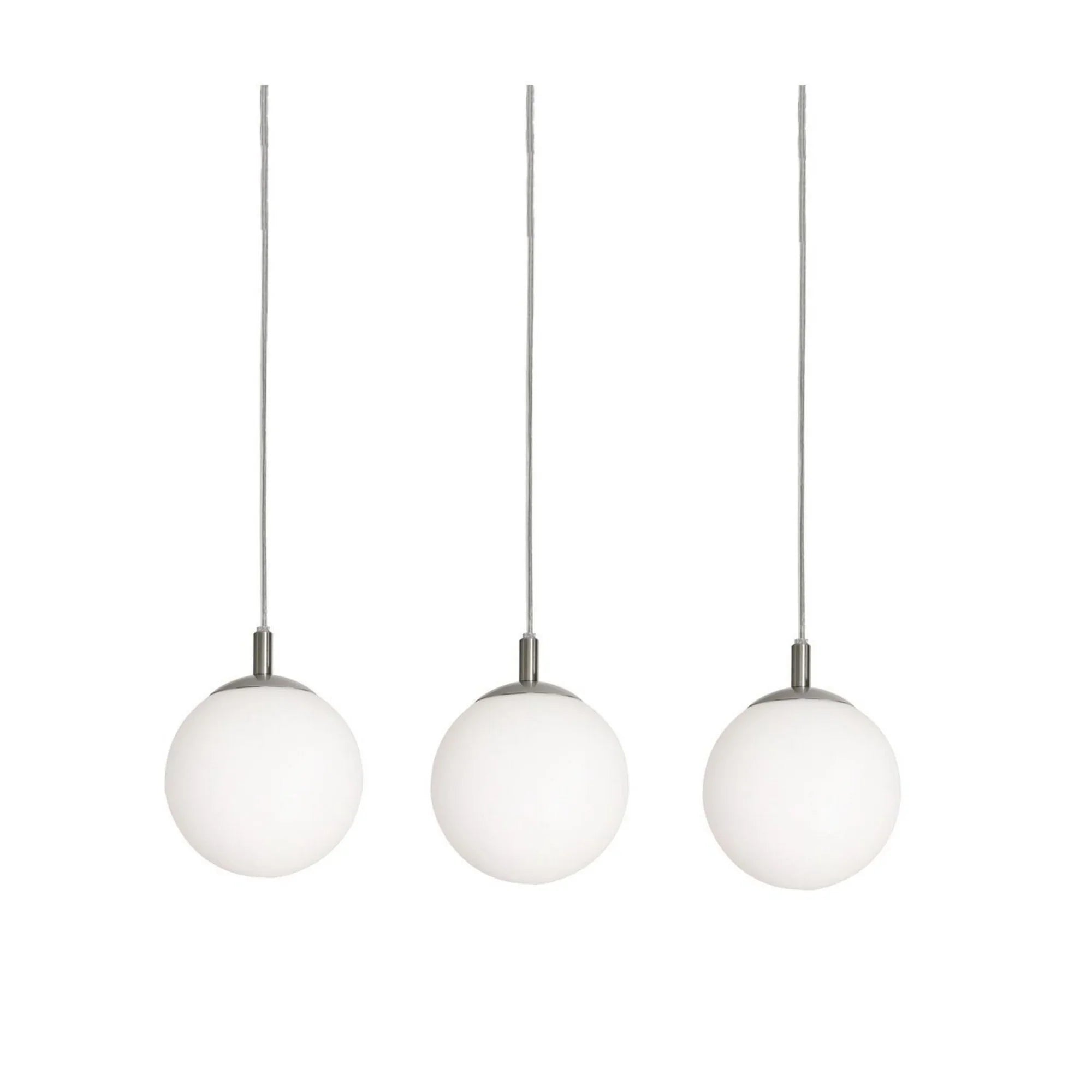 Loretto 36" 3-Light Linear Pendant, Satin Nickel Finish - Bees Lighting