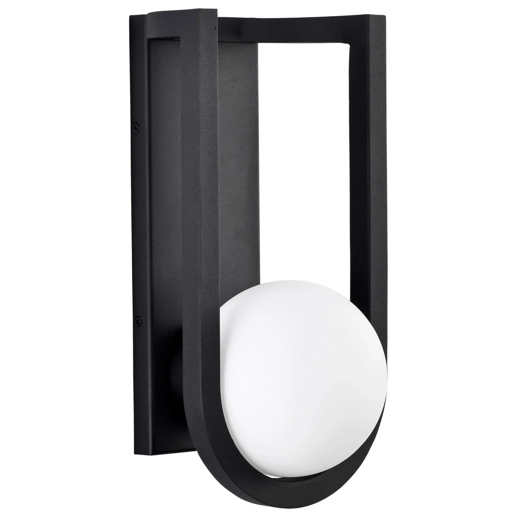 Cradle 15" LED Wall Lantern, Matte Black Finish - Bees Lighting
