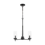 Zire 18" 3-Light Chandelier, Midnight Black Finish - Bees Lighting