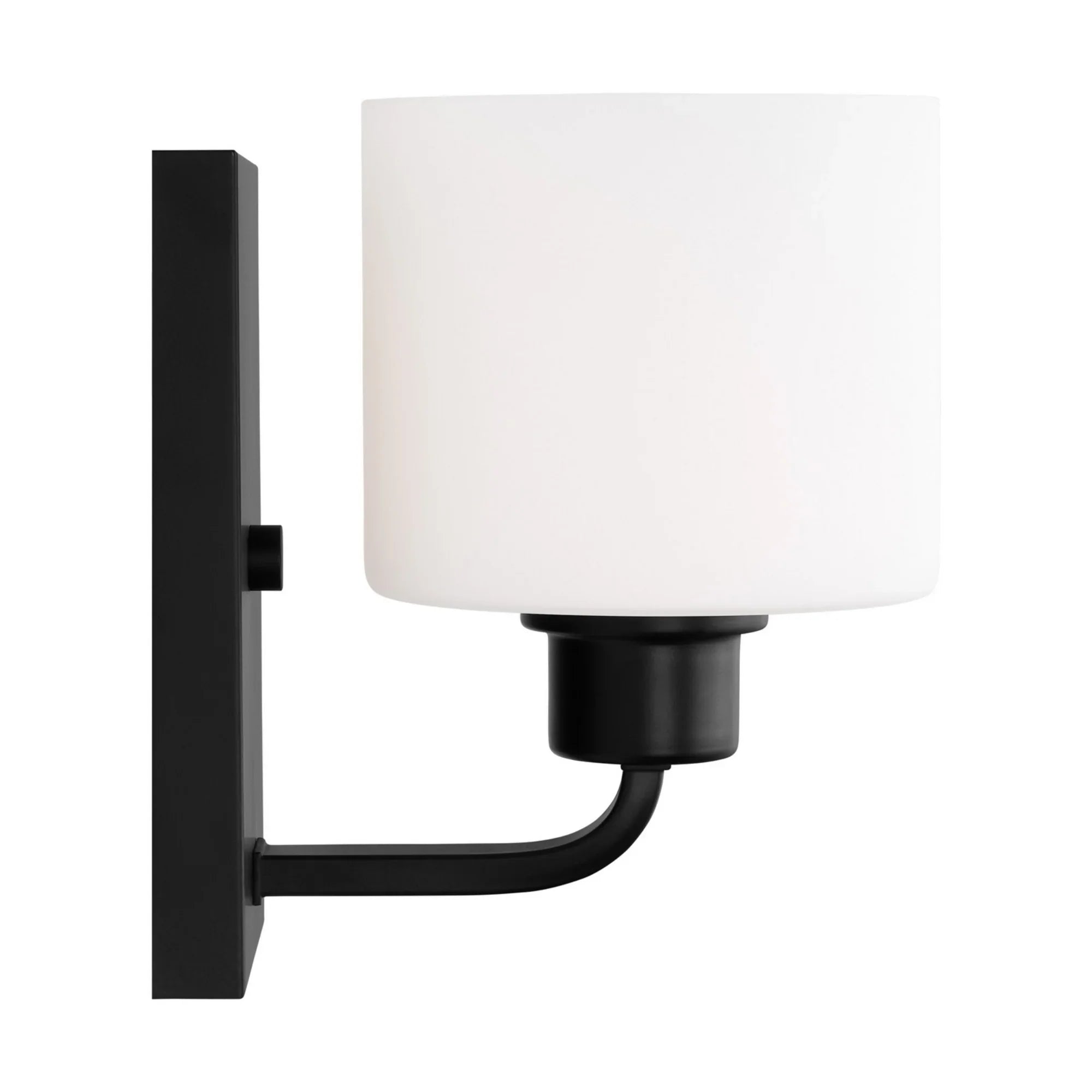 Canfield 8" Bathroom Sconce, Midnight Black Finish - Bees Lighting