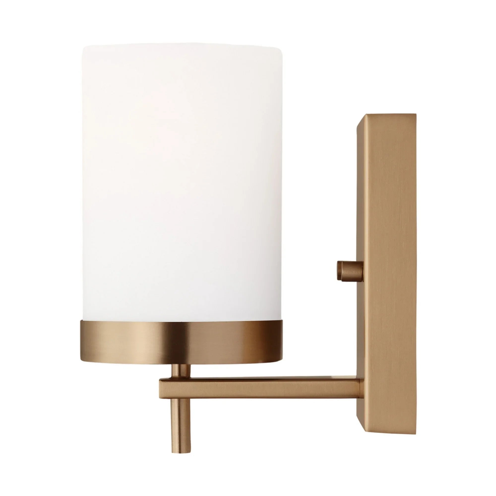 Zire 8" Bath Sconce, Satin Brass Finish - Bees Lighting