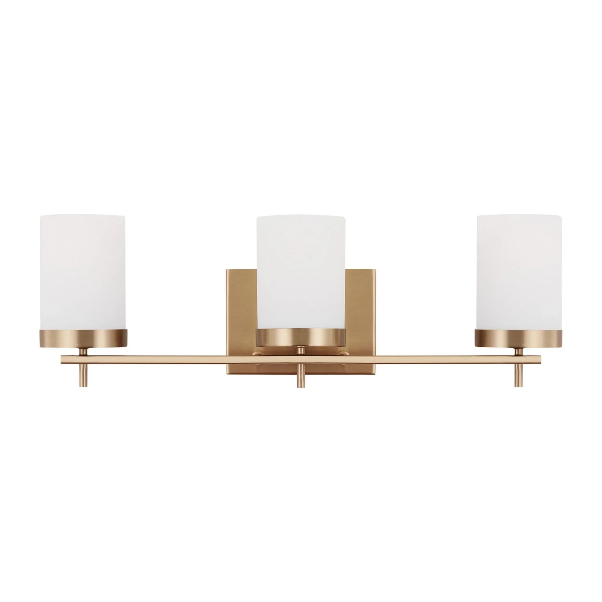 Zire 24" 3-Light Bathroom Vanity, Satin Brass Finish - Bees Lighting