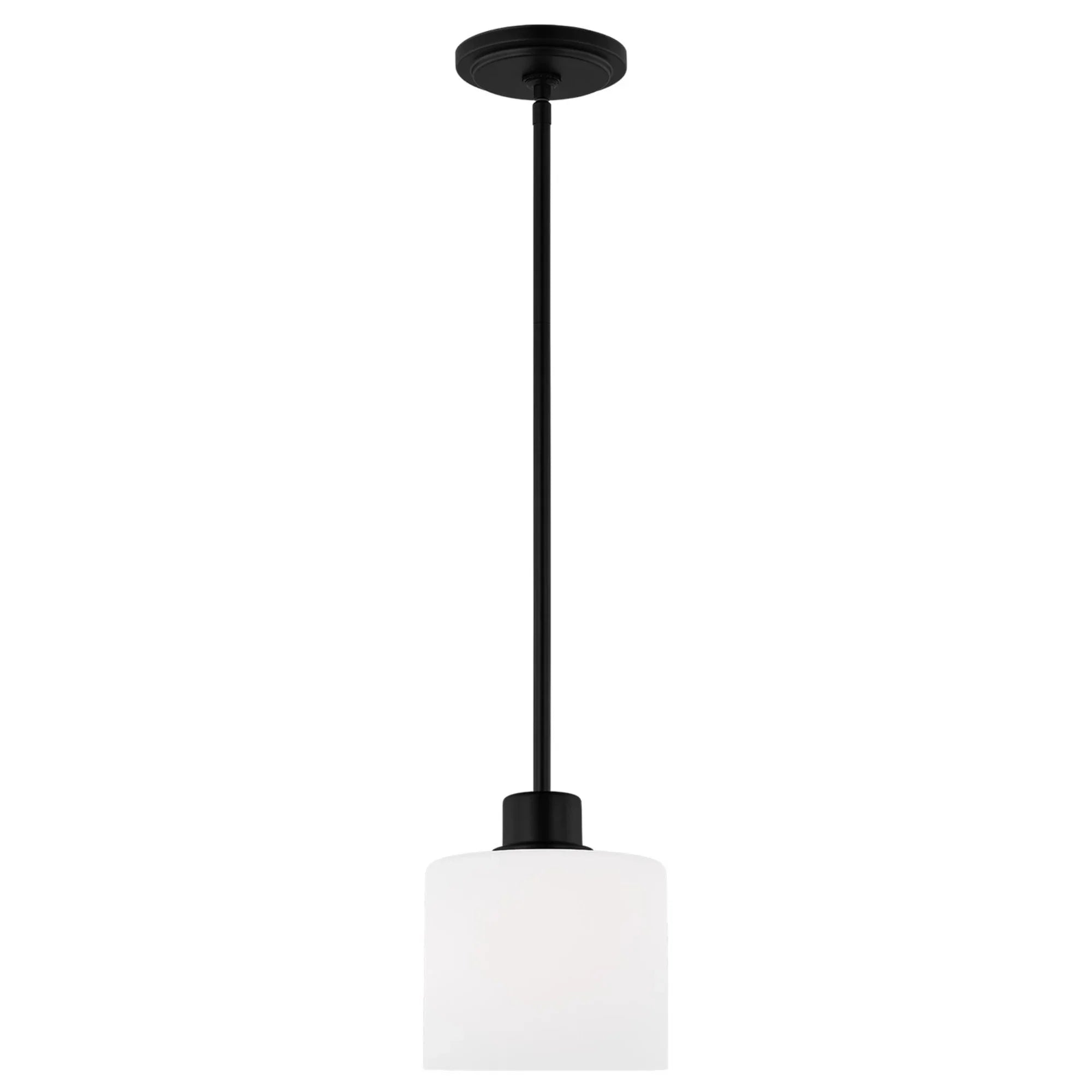 Canfield 6" Mini Pendant, Midnight Black Finish - Bees Lighting