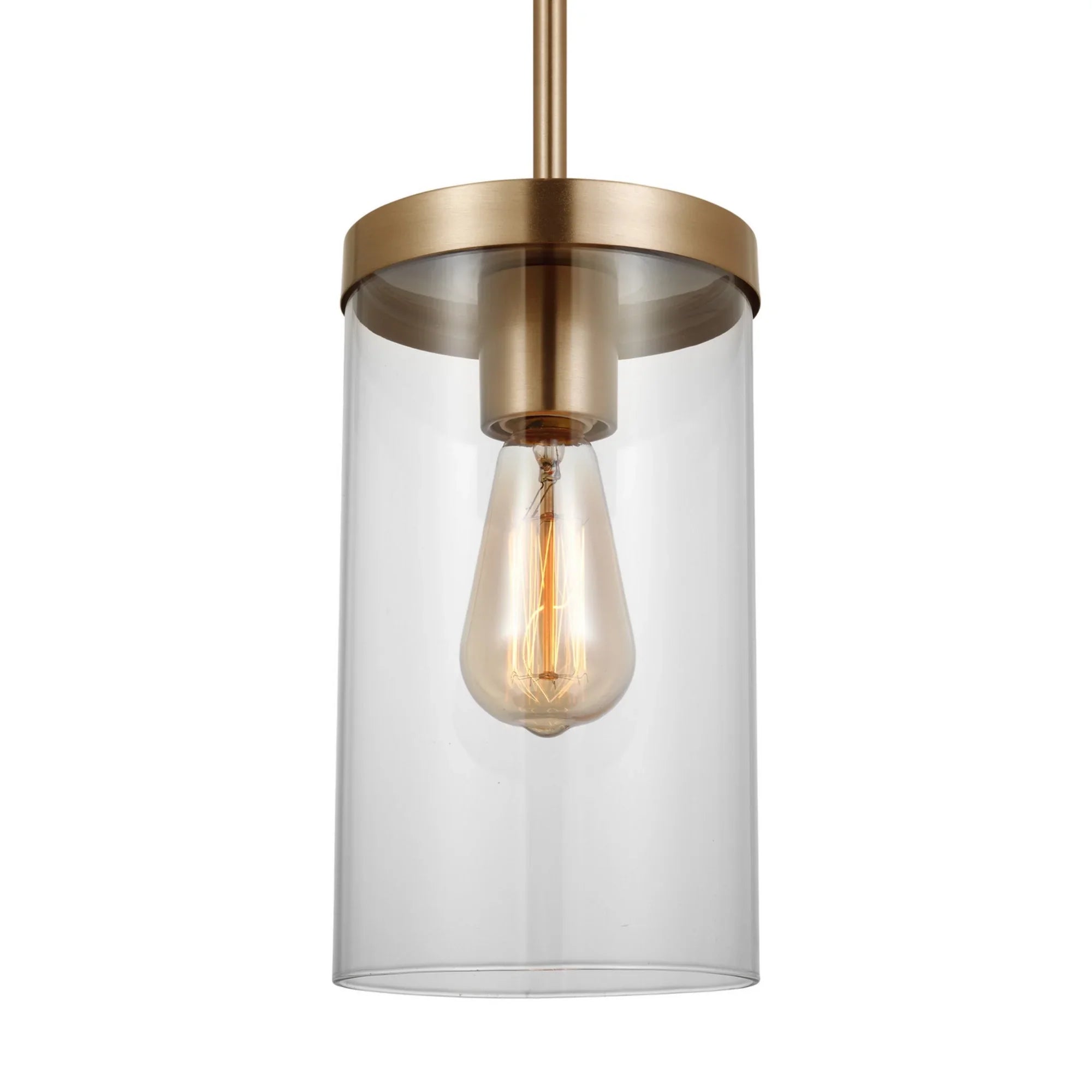 Zire 6" Pendant, Satin Brass Finish - Bees Lighting