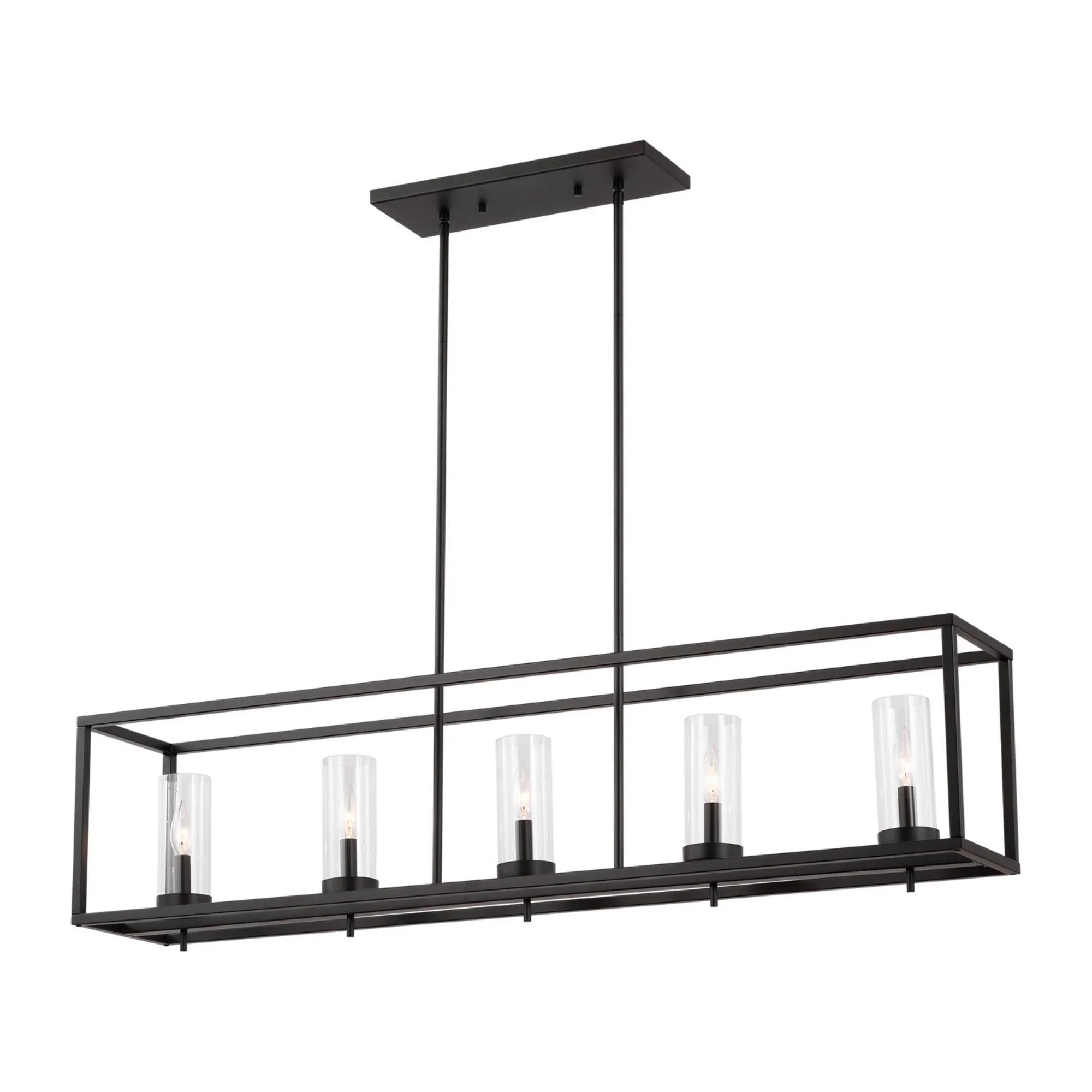 Zire 48" 5-Light Island Pendant, Midnight Black Finish - Bees Lighting