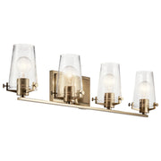 Alton 34" 4-Light Bath Vanity Light, Champagne Bronze Finish - Bees Lighting