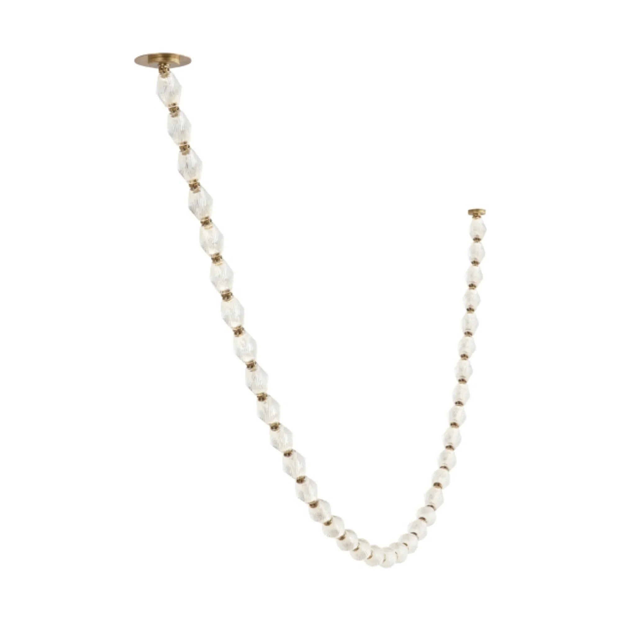 Collier 108 LED Chandelier, Polished Nickel, 3000K, Surface Driver 120-277V - Bees Lighting