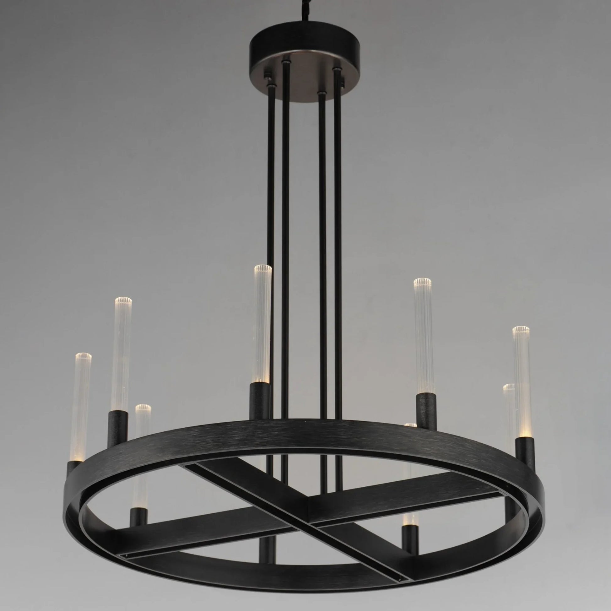 Ovation 27" LED Chandelier, Black Finish - Bees Lighting