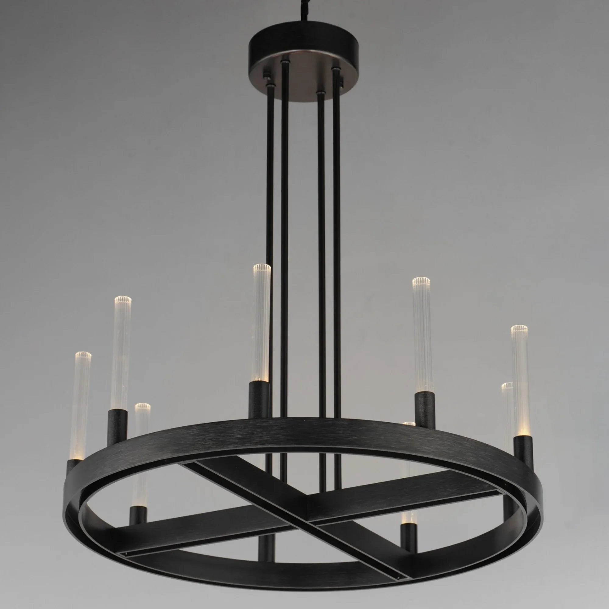 Ovation 27" LED Chandelier, Black Finish - Bees Lighting