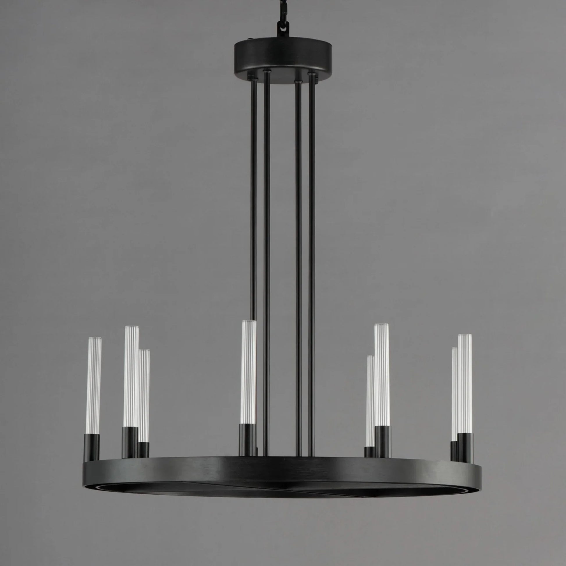 Ovation 27" LED Chandelier, Black Finish - Bees Lighting