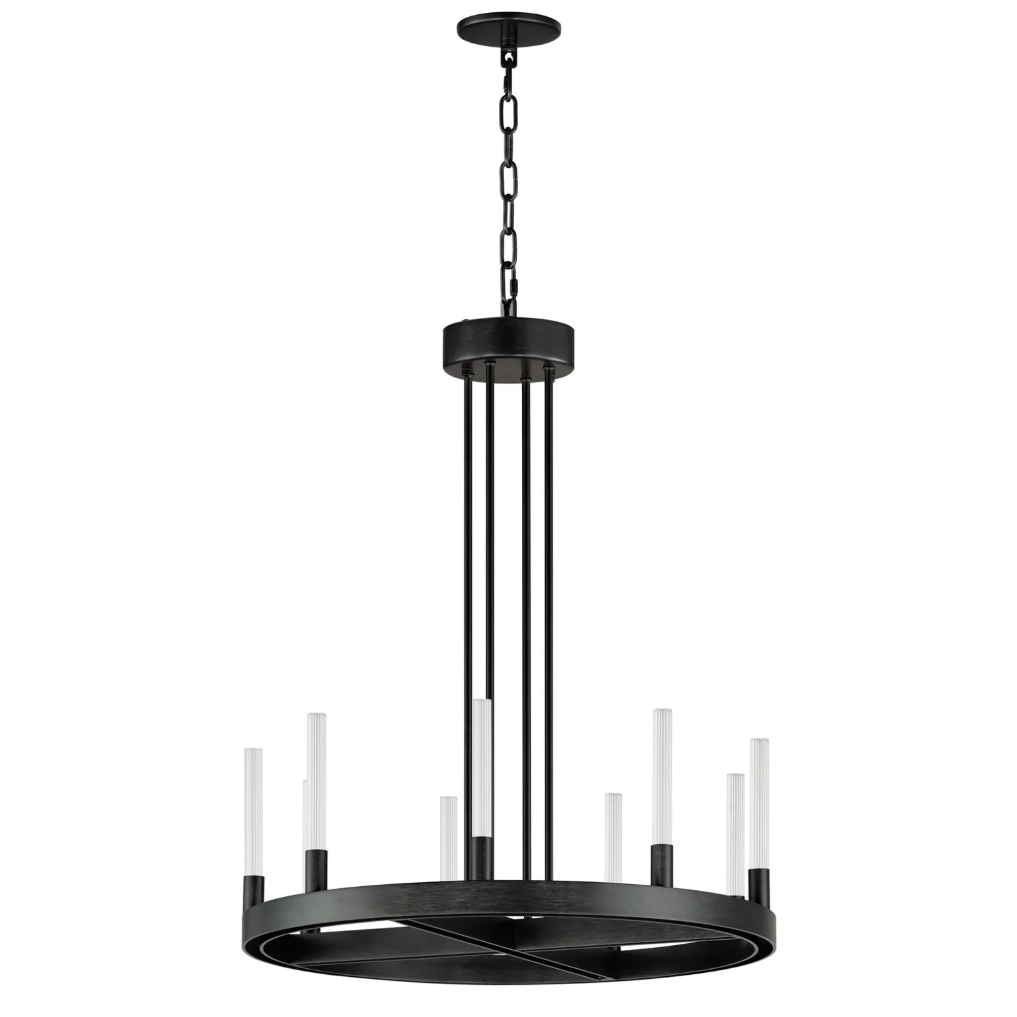Ovation 27" LED Chandelier, Black Finish - Bees Lighting
