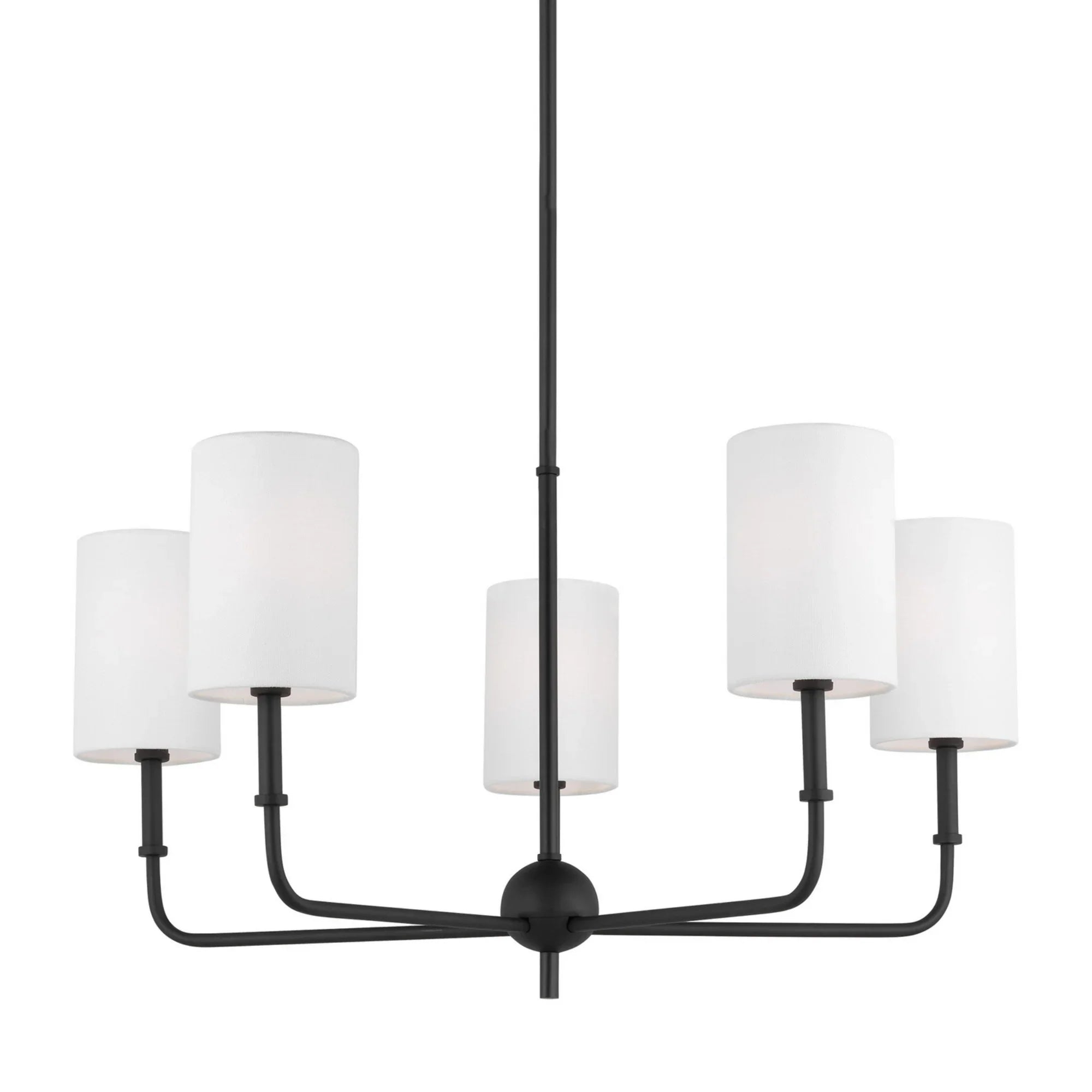 Foxdale 26" 5-Light LED Chandelier, Midnight Black Finish - Bees Lighting