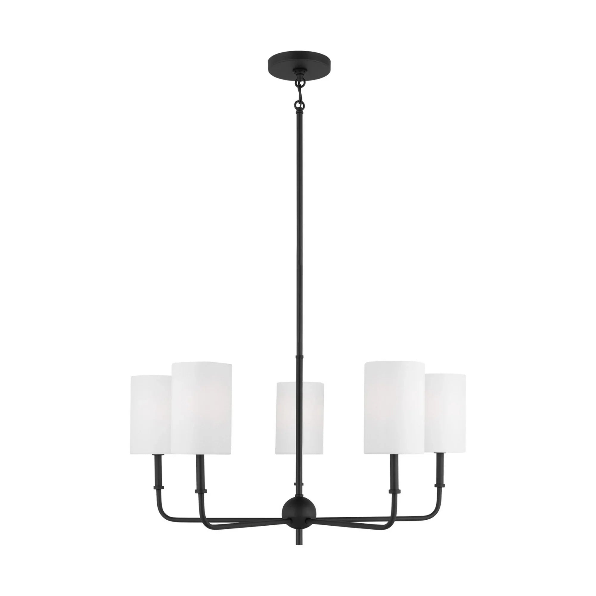 Foxdale 26" 5-Light LED Chandelier, Midnight Black Finish - Bees Lighting