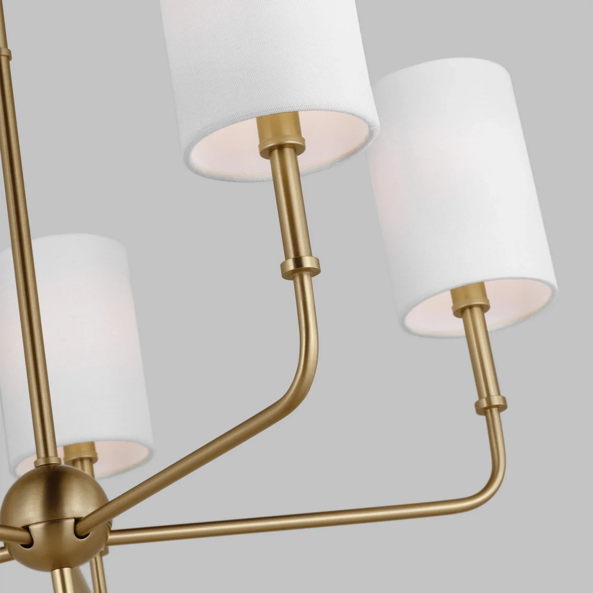 Foxdale 26" 5-Light LED Chandelier, Satin Brass Finish - Bees Lighting