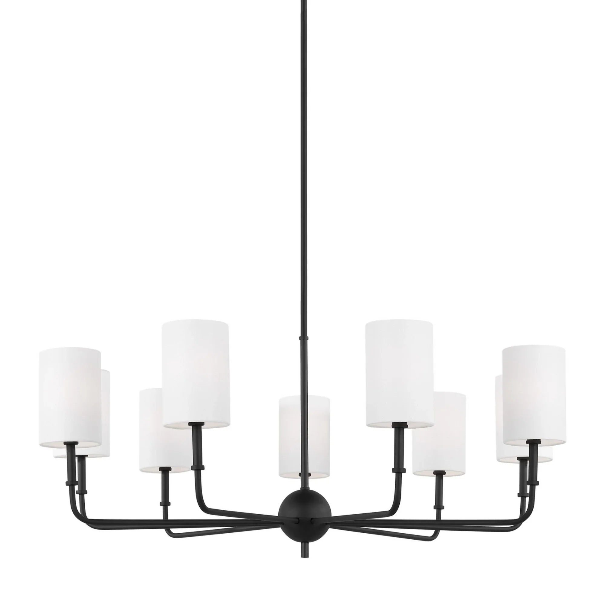 Foxdale 36" 9-Light LED Chandelier, Midnight Black Finish - Bees Lighting