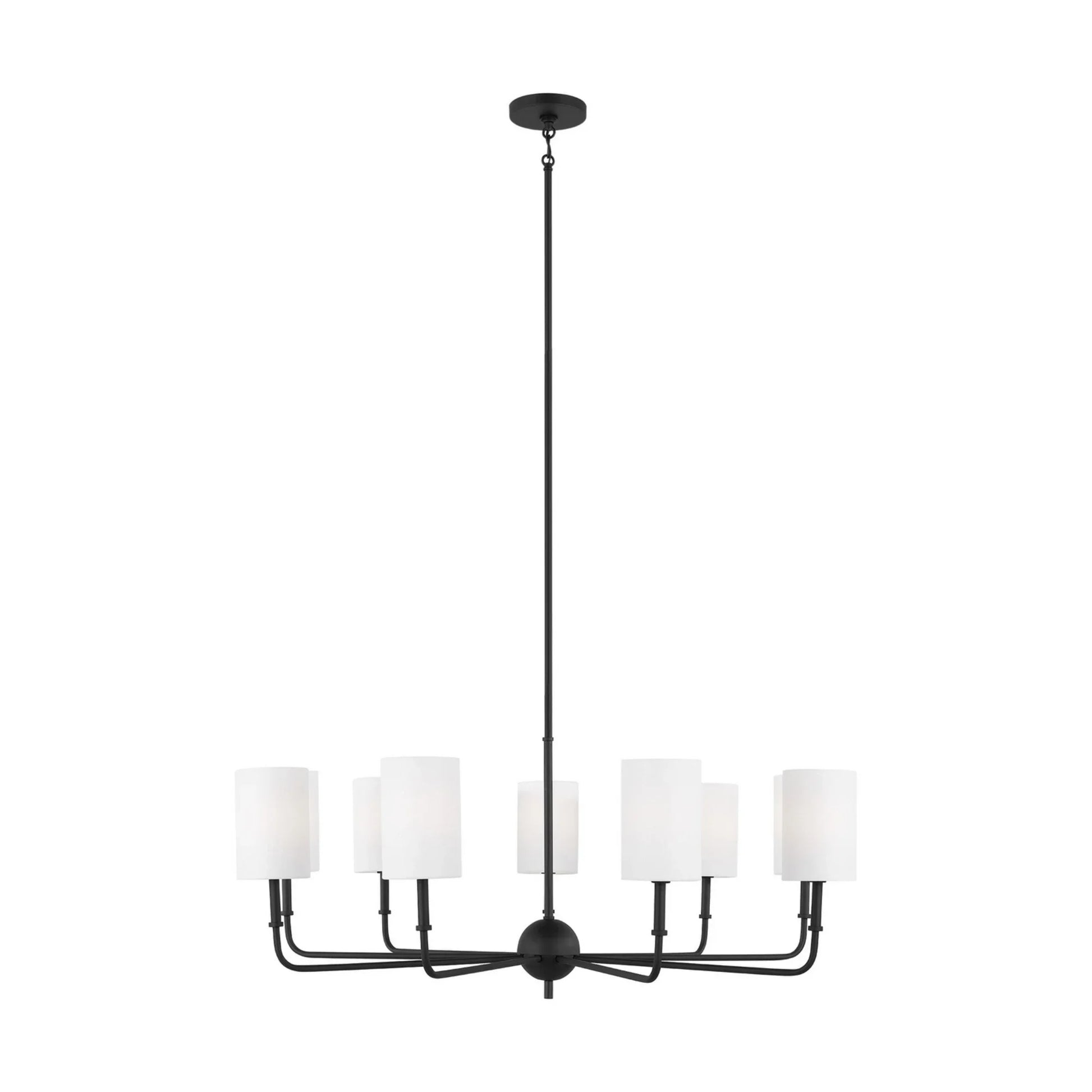Foxdale 36" 9-Light LED Chandelier, Midnight Black Finish - Bees Lighting