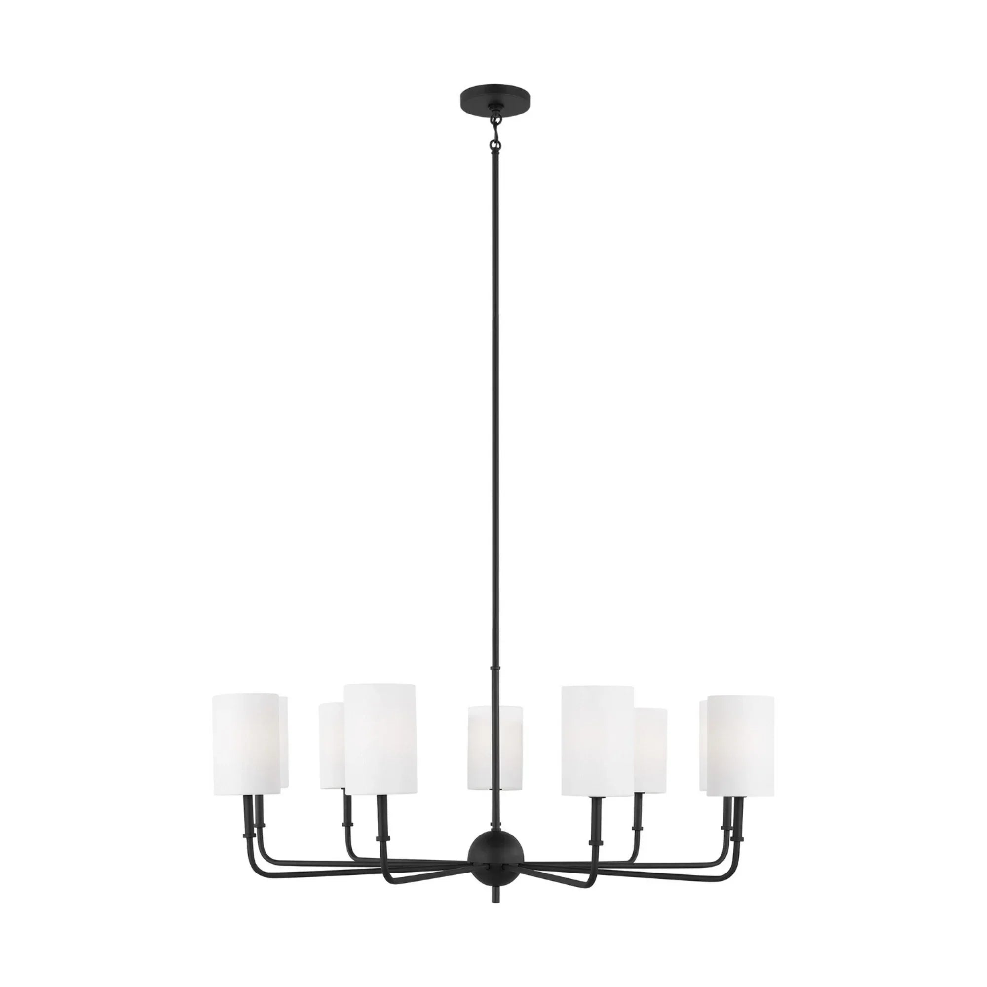 Foxdale 36" 9-Light LED Chandelier, Midnight Black Finish - Bees Lighting