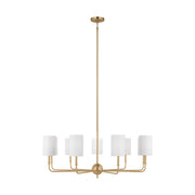 Foxdale 36" 9-Light LED Chandelier, Satin Brass Finish - Bees Lighting