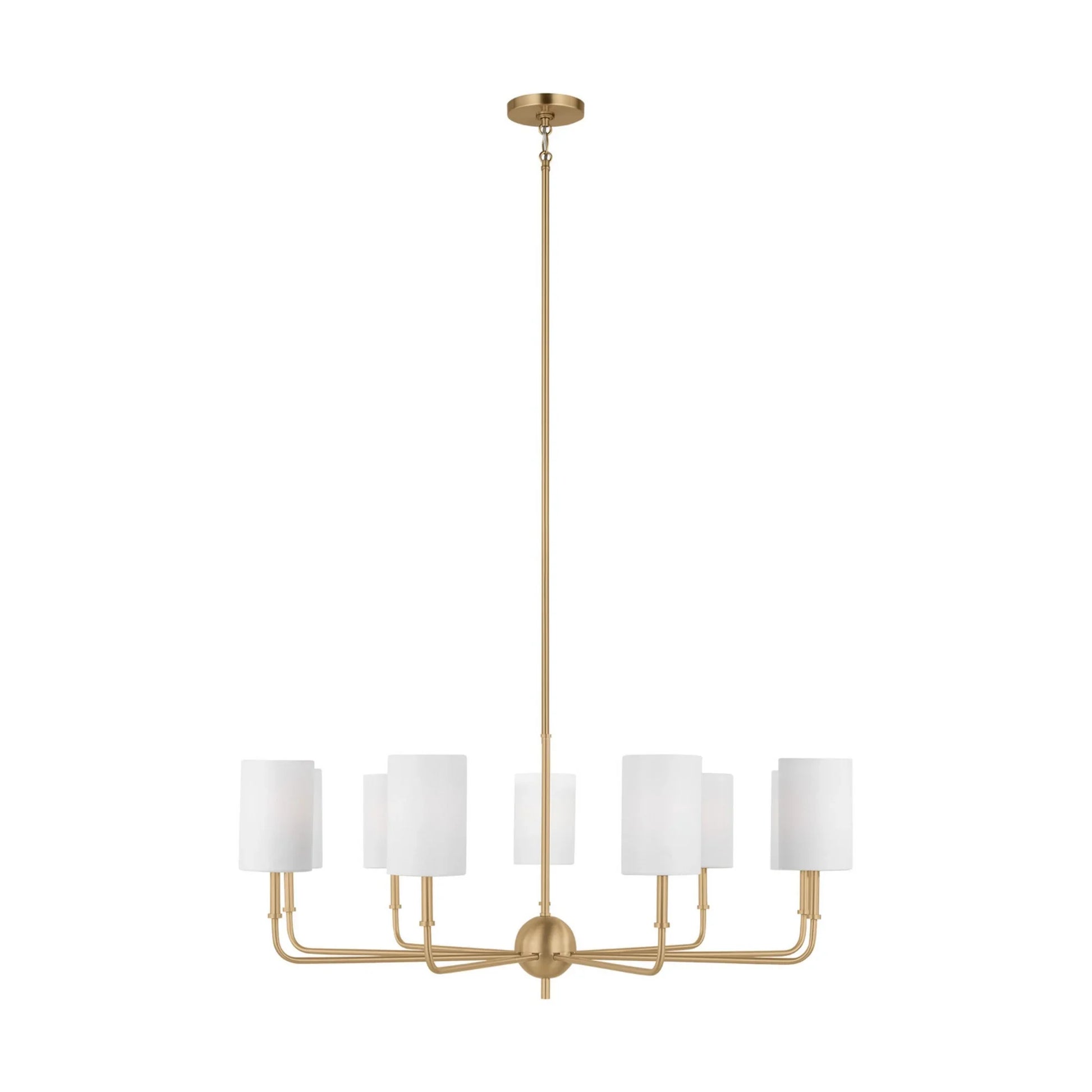 Foxdale 36" 9-Light LED Chandelier, Satin Brass Finish - Bees Lighting