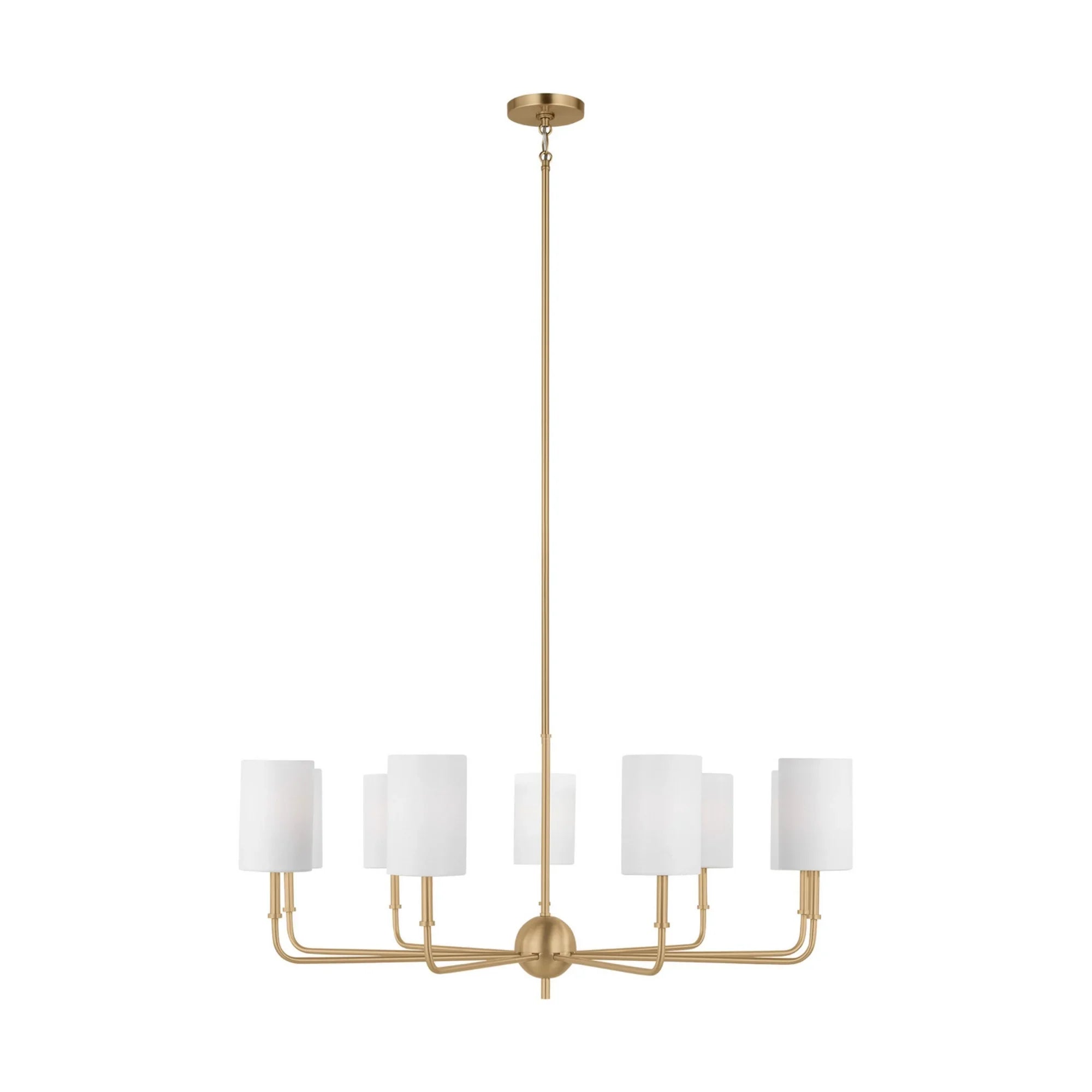 Foxdale 36" 9-Light LED Chandelier, Satin Brass Finish - Bees Lighting