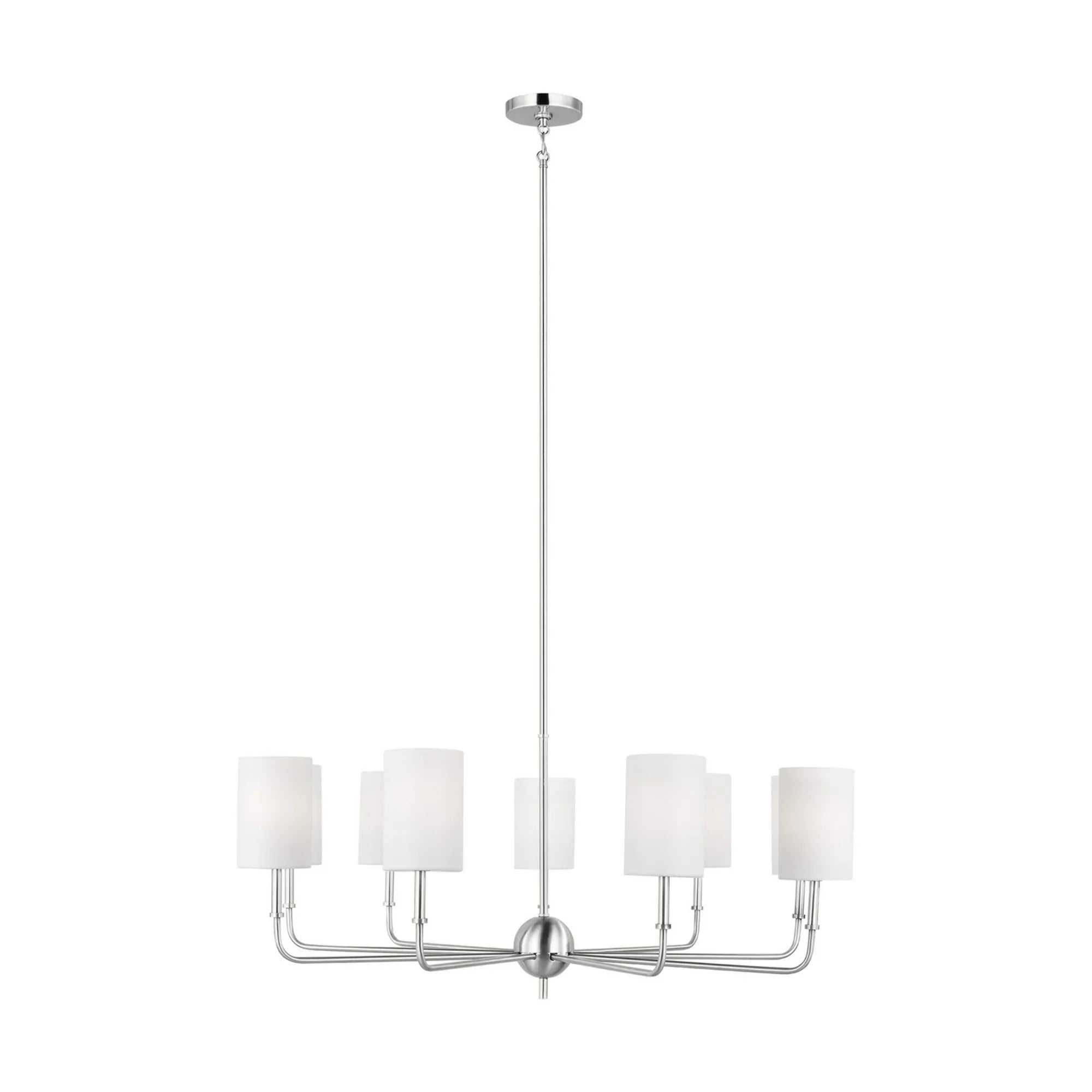 Foxdale 36" 9-Light LED Chandelier, Brushed Nickel Finish - Bees Lighting