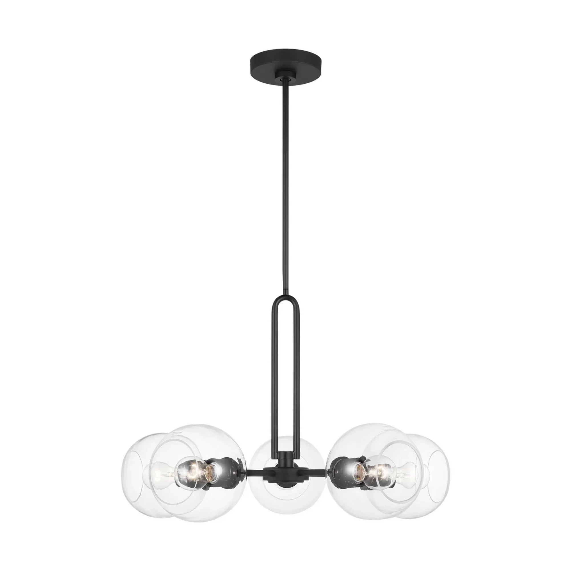 Codyn 26" 5-Light Medium Chandelier, Midnight Black Finish - Bees Lighting