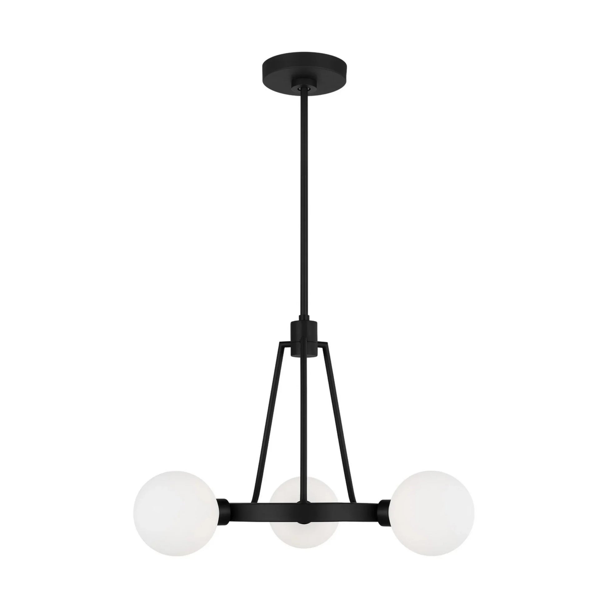 Clybourn 21" 3-Light Chandelier, Midnight Black Finish - Bees Lighting
