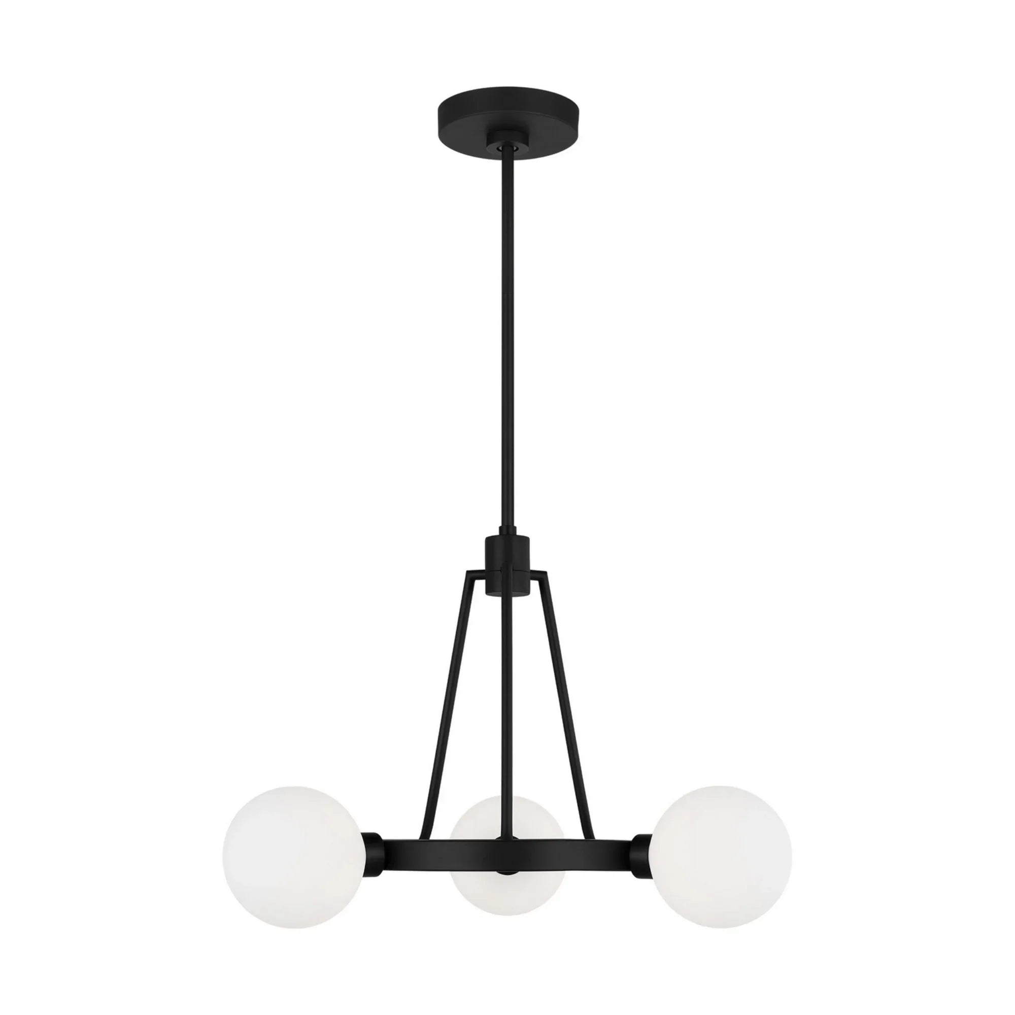 Clybourn 21" 3-Light Chandelier, Midnight Black Finish - Bees Lighting