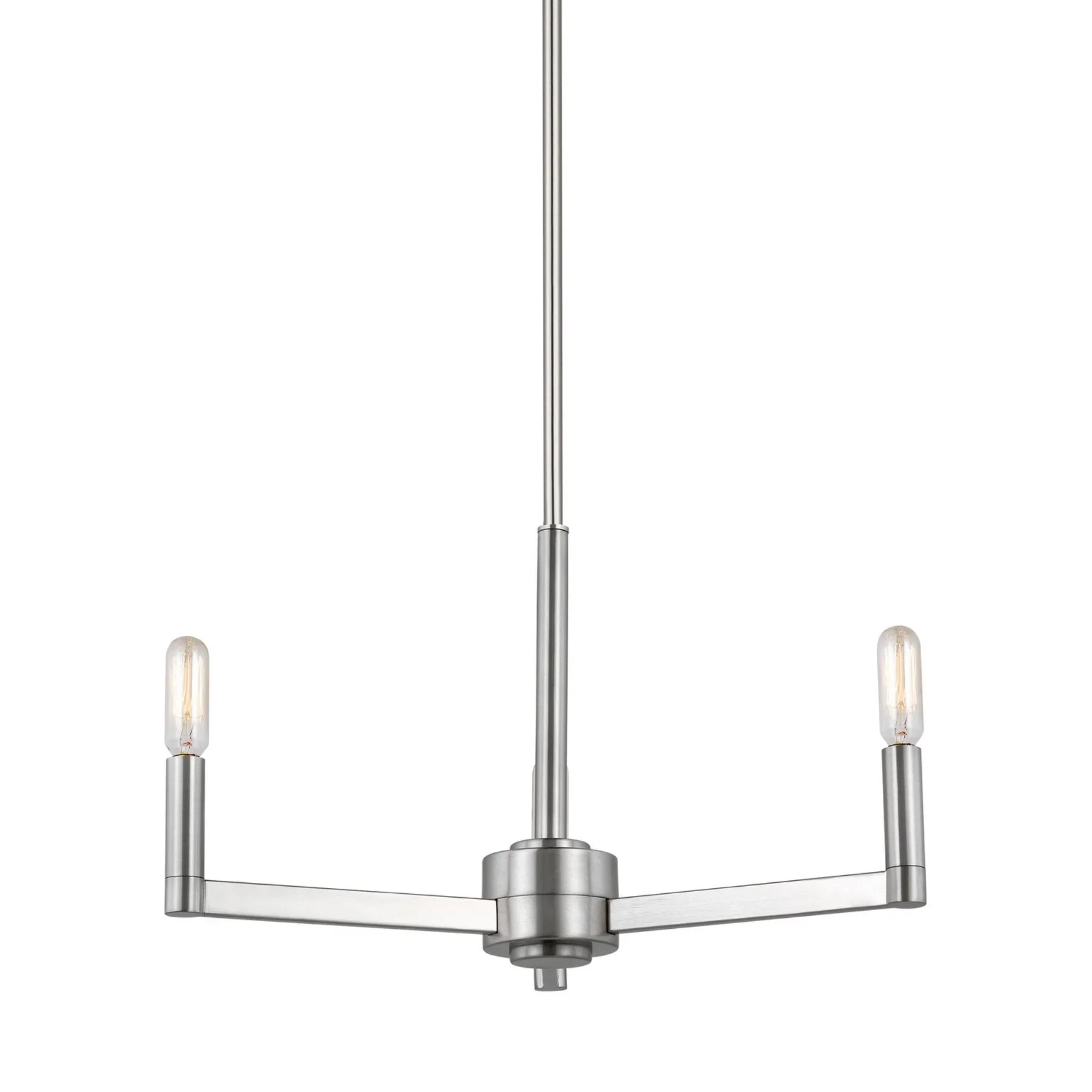 Fullton 10" 3-Light Chandelier, Brushed Nickel Finish - Bees Lighting