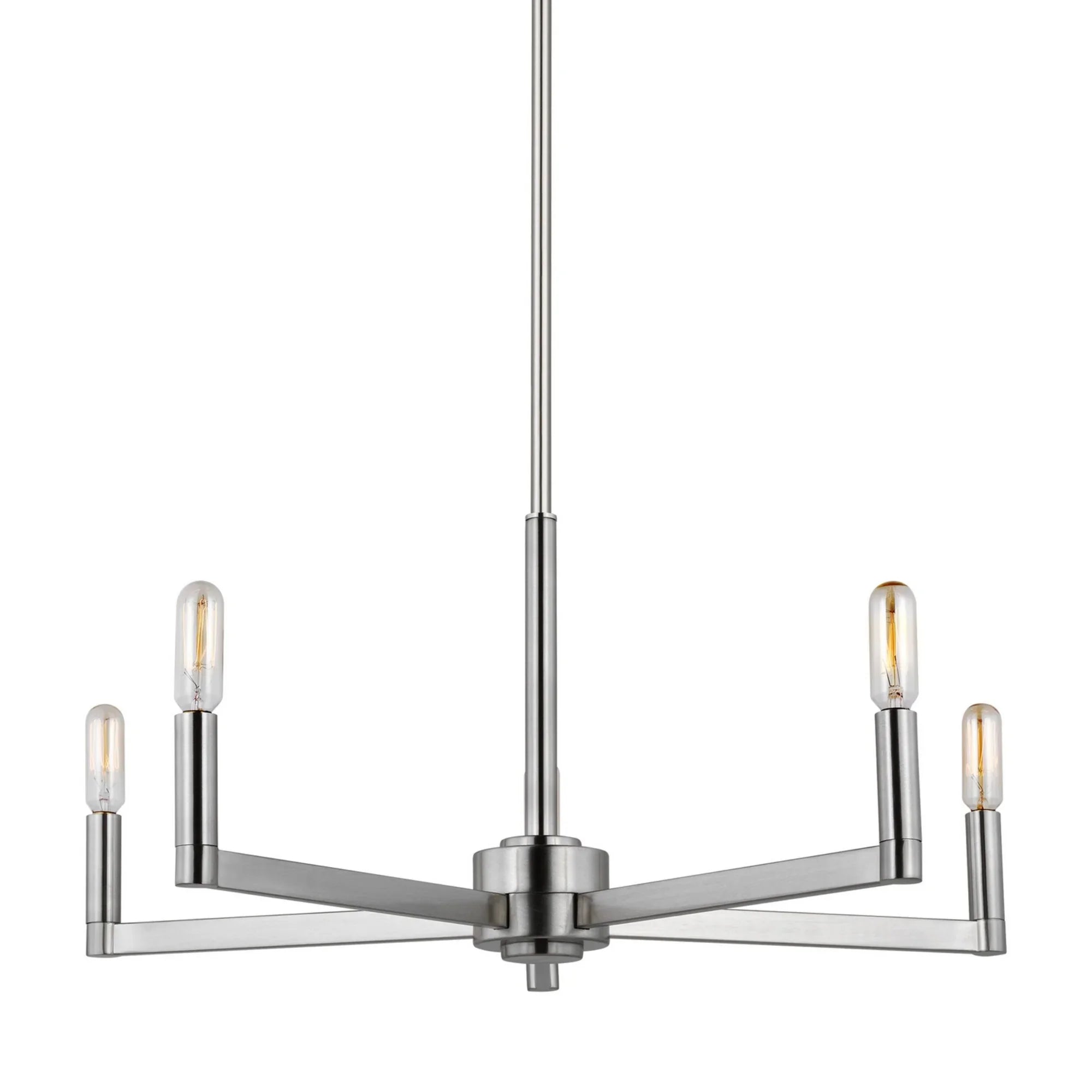 Fullton 24" 5-Light Chandelier, Brushed Nickel Finish - Bees Lighting