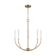 Greenwich 24" 5-Light Chandelier, Satin Brass Finish - Bees Lighting