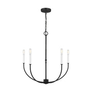 Greenwich 24" 5-Light LED Chandelier, Midnight Black Finish - Bees Lighting