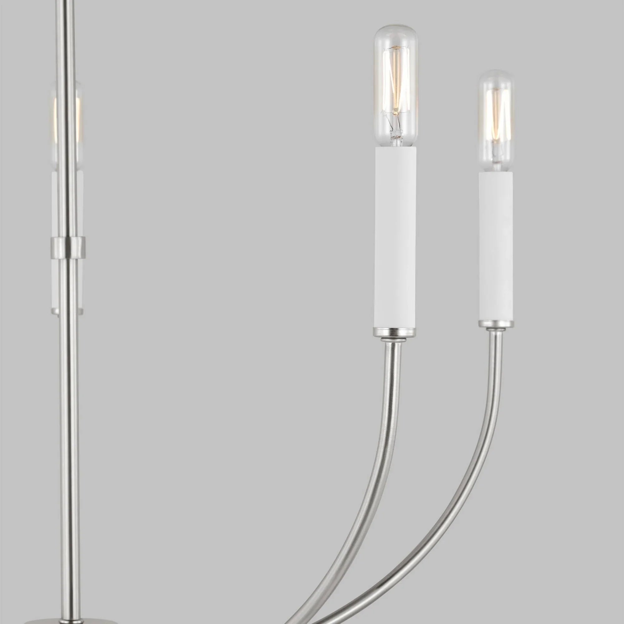 Greenwich 24" 5-Light LED Chandelier, Brushed Nickel Finish - Bees Lighting