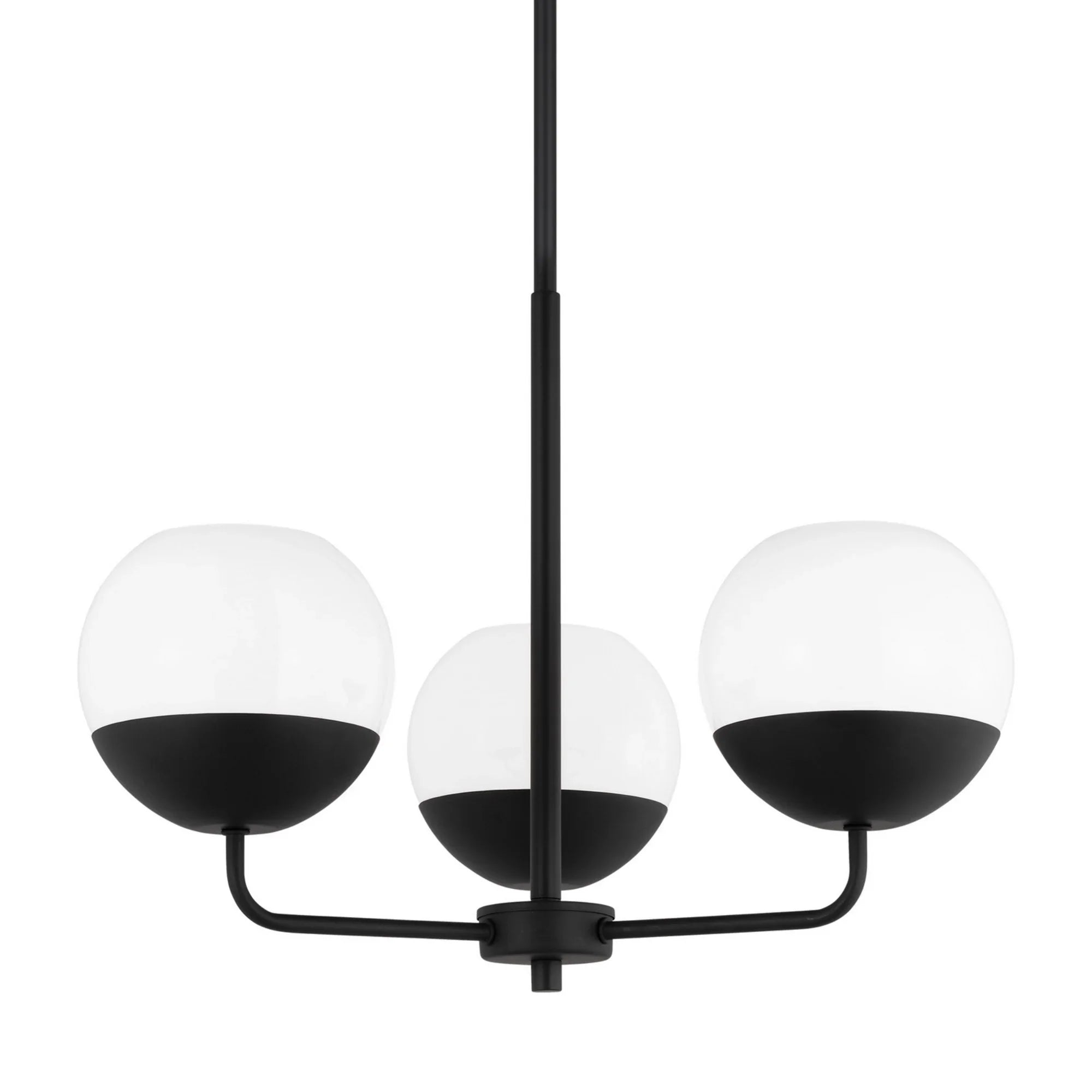 Alvin 20" 3-Light Chandelier, Midnight Black Finish - Bees Lighting