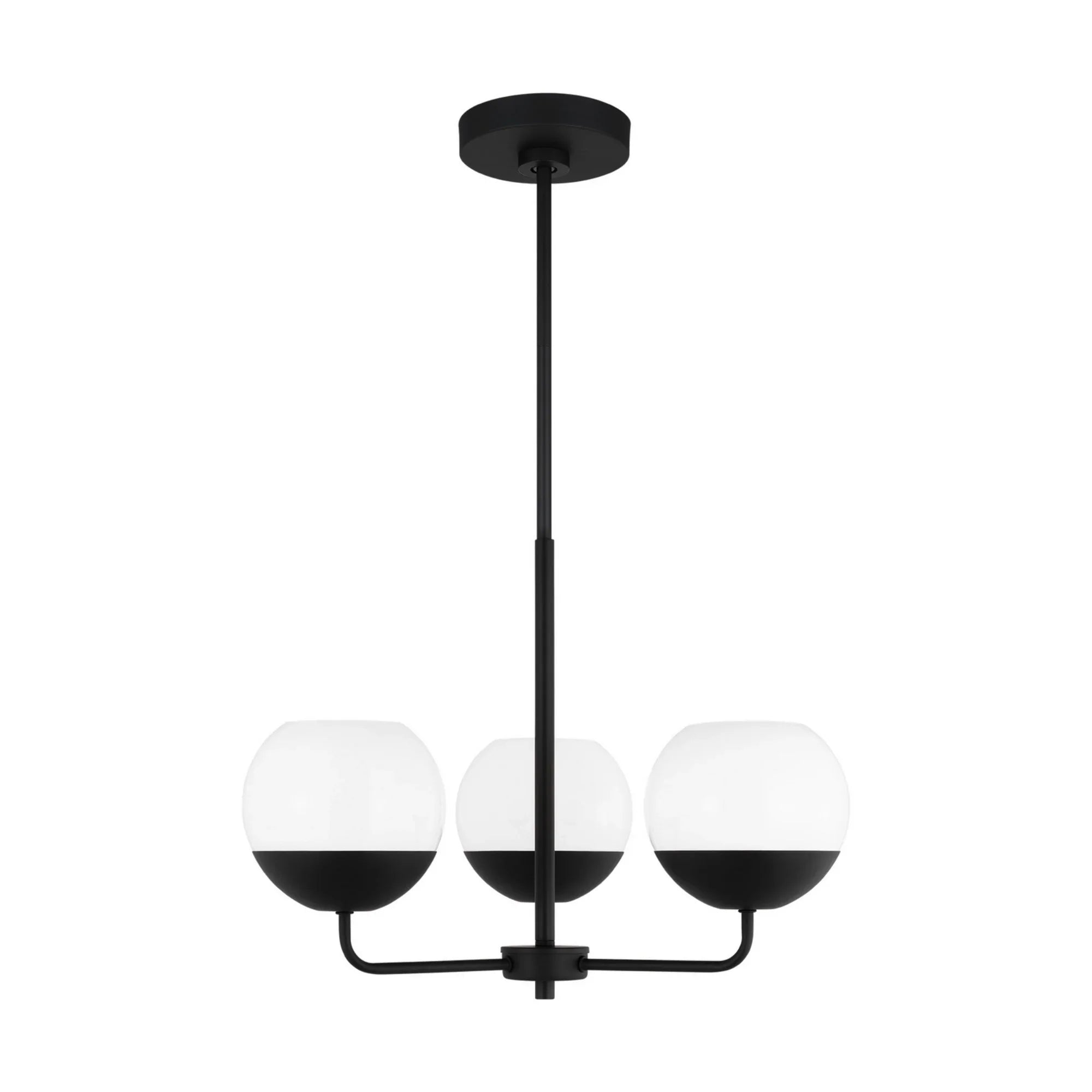 Alvin 20" 3-Light LED Chandelier, Midnight Black Finish - Bees Lighting