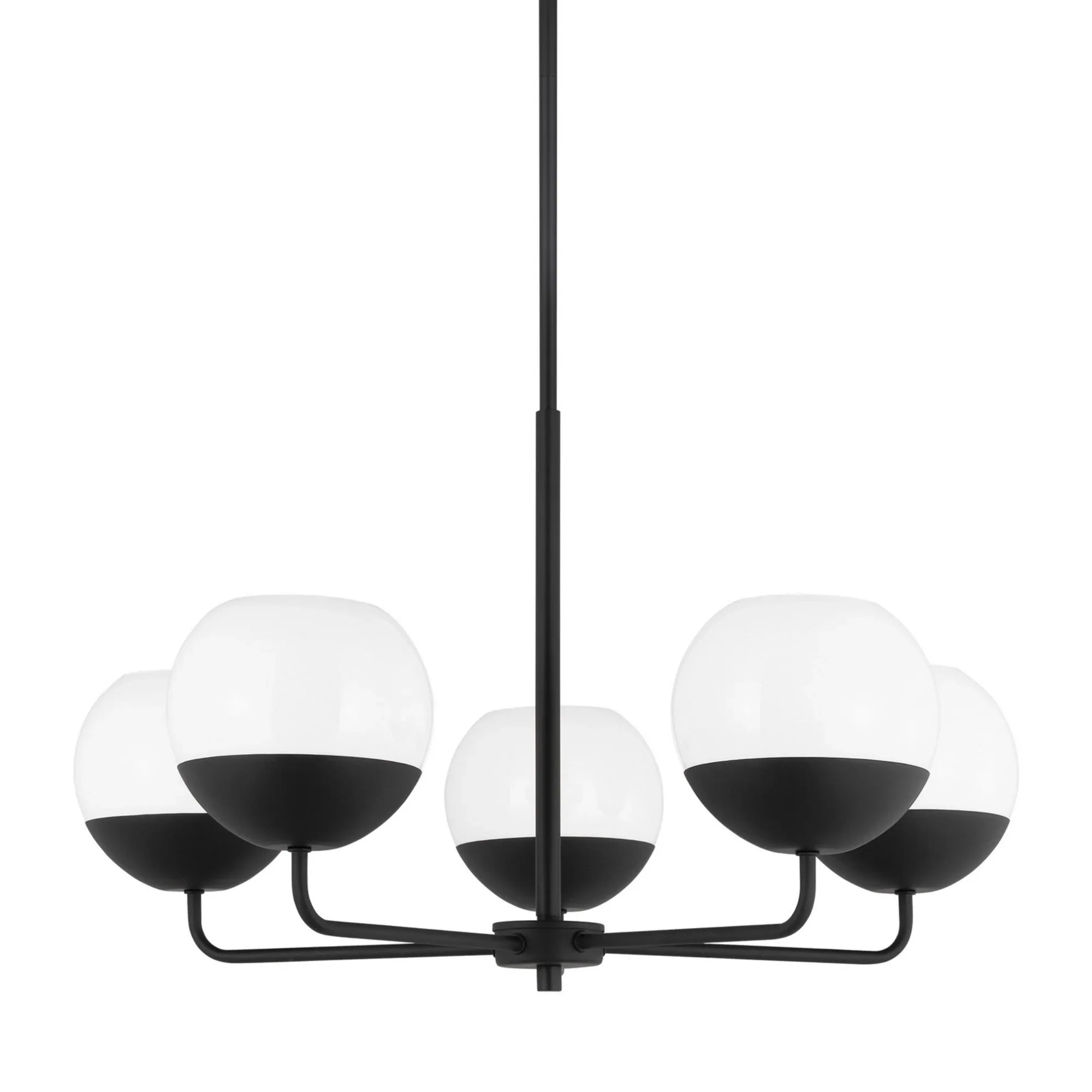 Alvin 26" 5-Light Chandelier, Midnight Black Finish - Bees Lighting