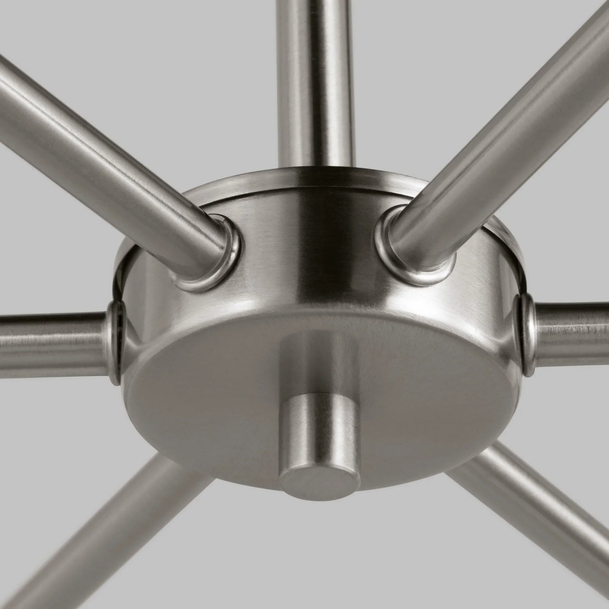 Alvin 38" 6-Light LED Chandelier, Brushed Nickel Finish - Bees Lighting