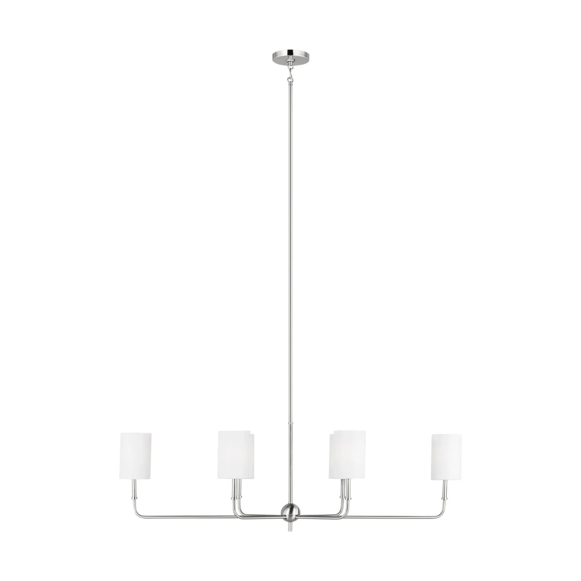Foxdale 44" 6-Light LED Linear Chandeier, Brushed Nickel Finish - Bees Lighting