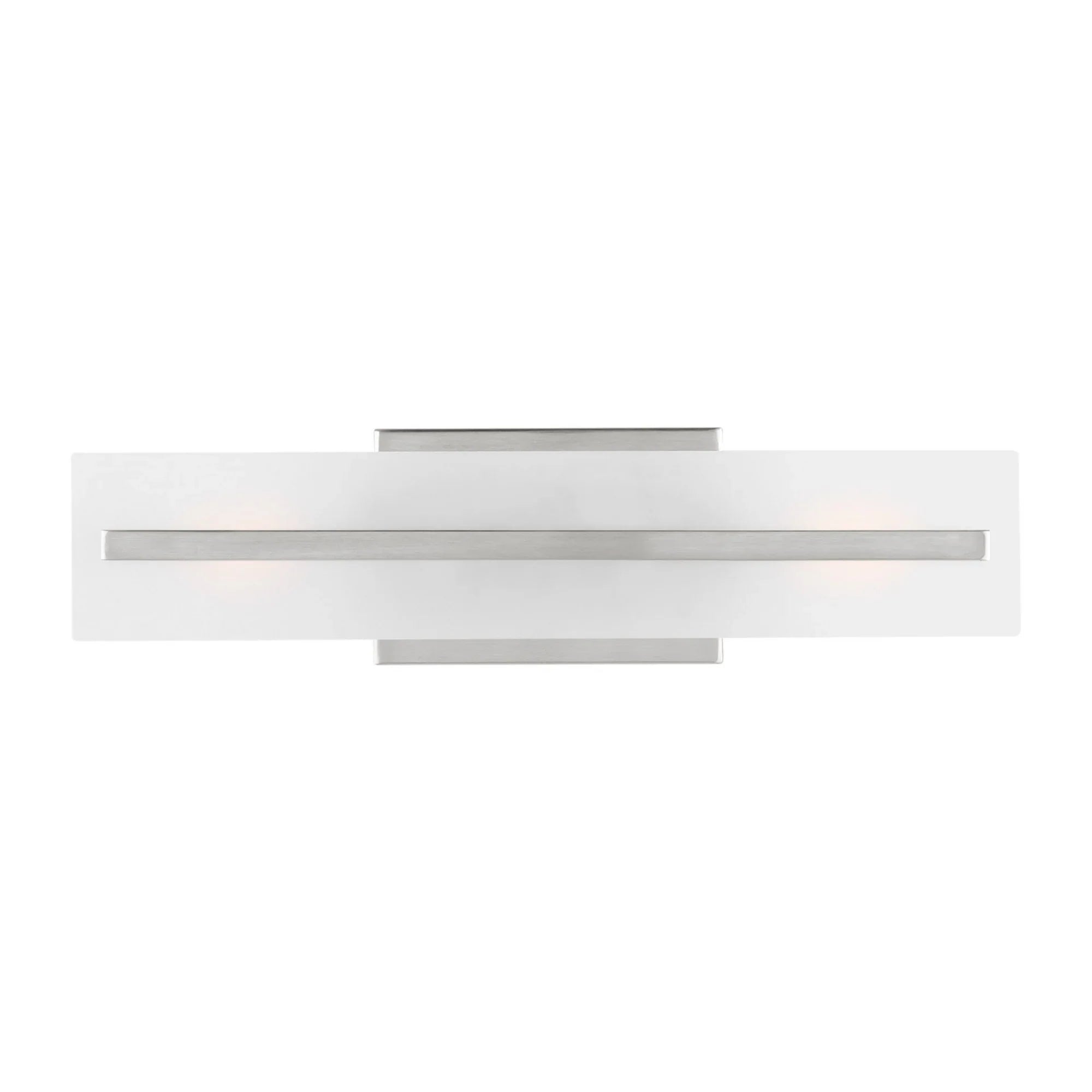 Dex 18" Small 2-Light Bathroom Vanity, Brushed Nickel Finish - Bees Lighting
